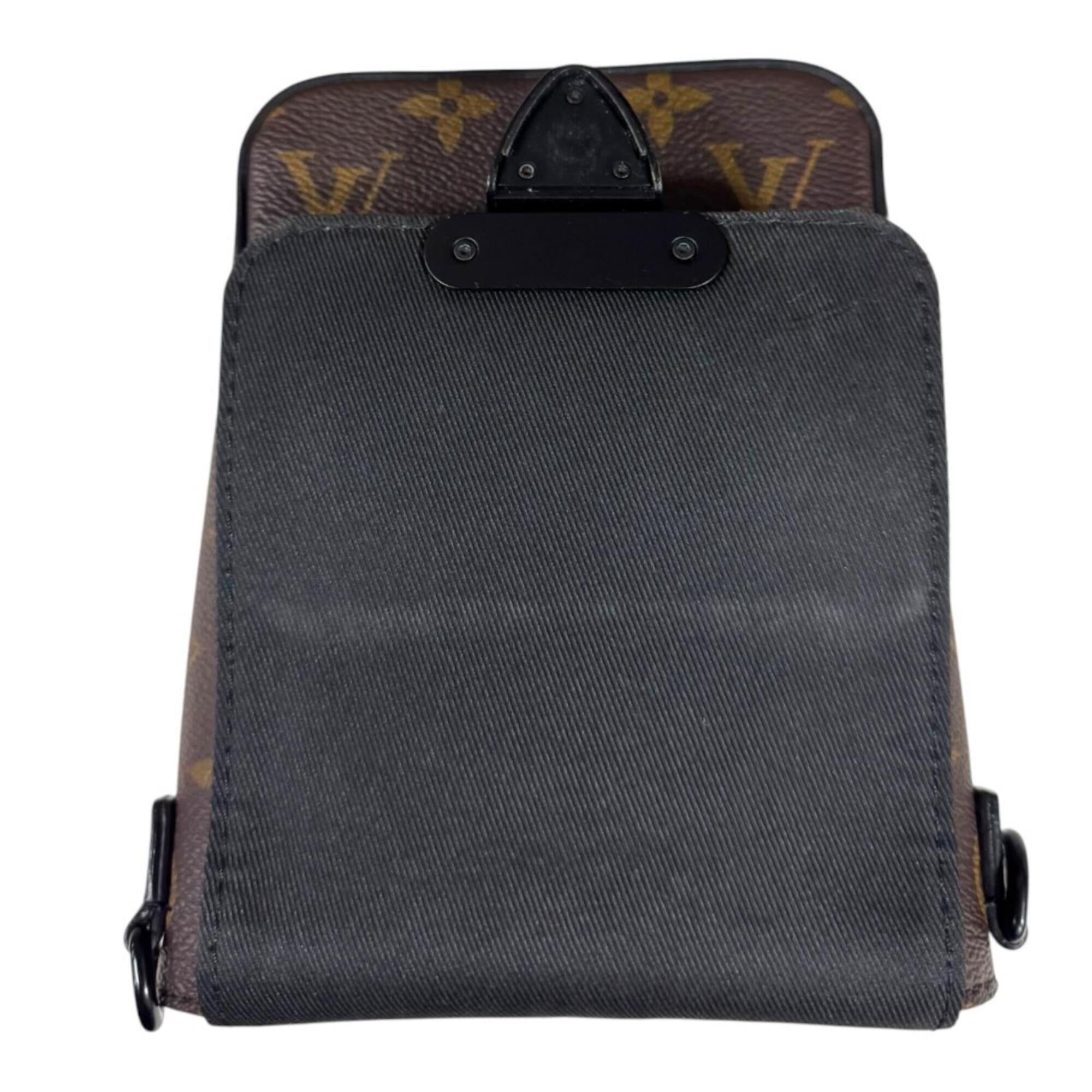 Louis Vuitton Monogram Macassar Black Brown Shoulder Bag (Pre-Owned)