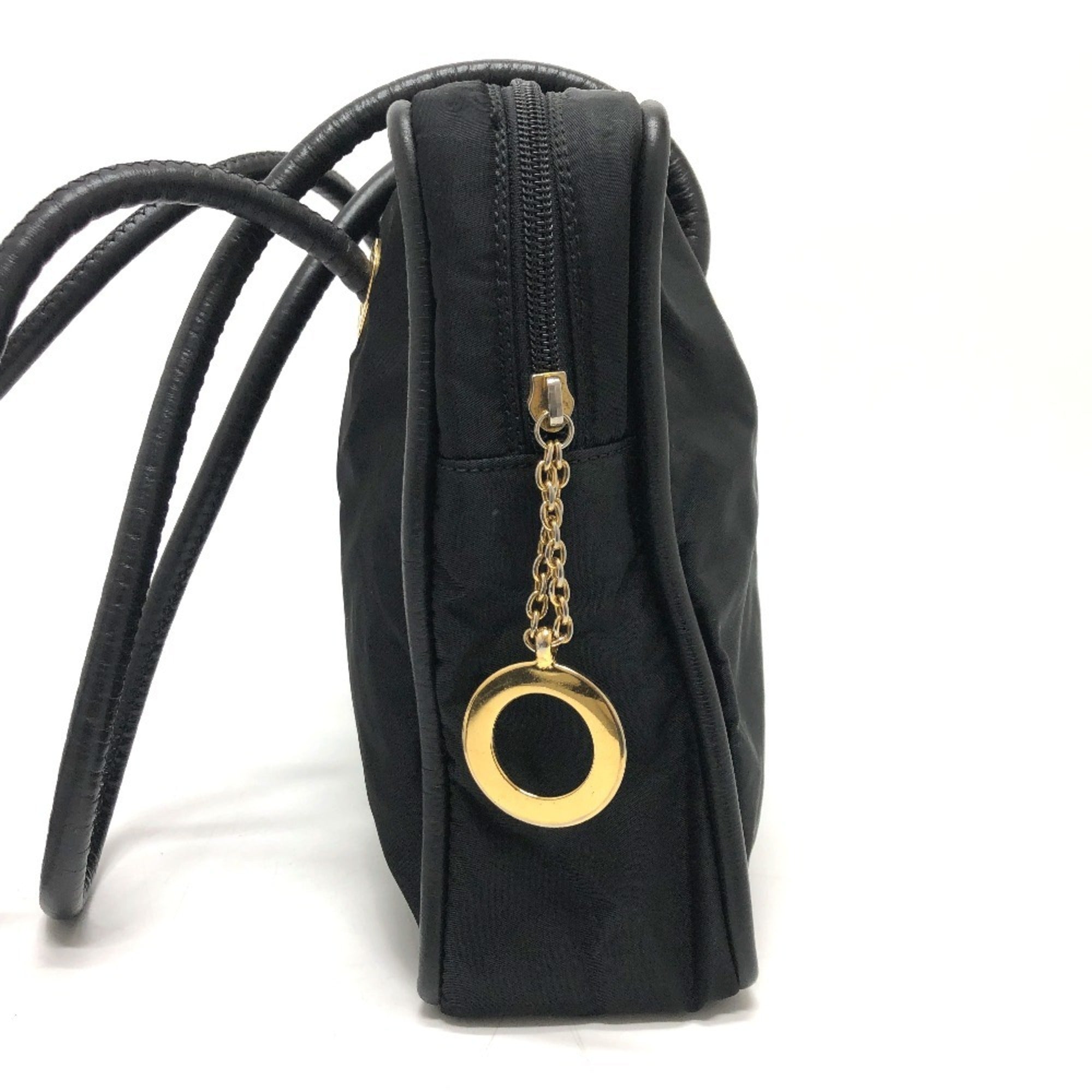 Celine Black Nylon Leather Shoulder Bag (Pre-Owned)