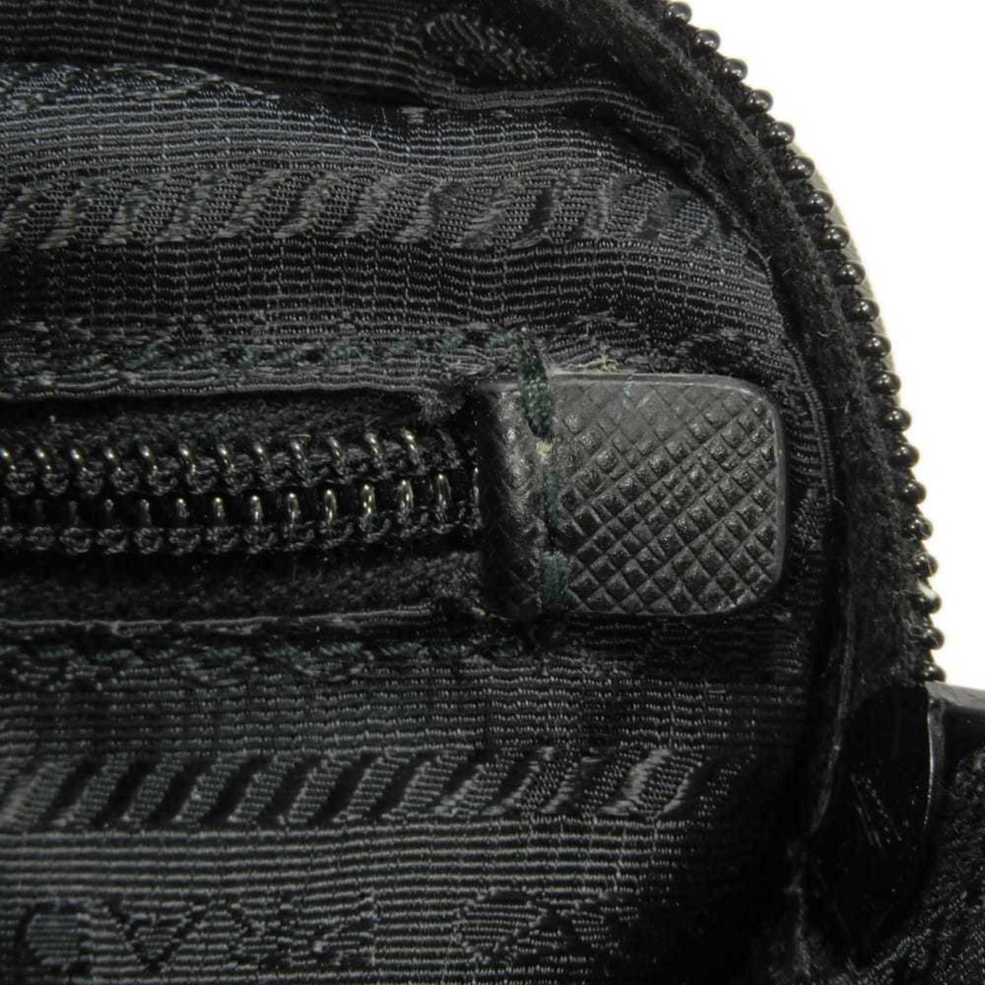 Prada Black Nero Vela Nylon Clutch Bag Pouch (Pre-Owned)