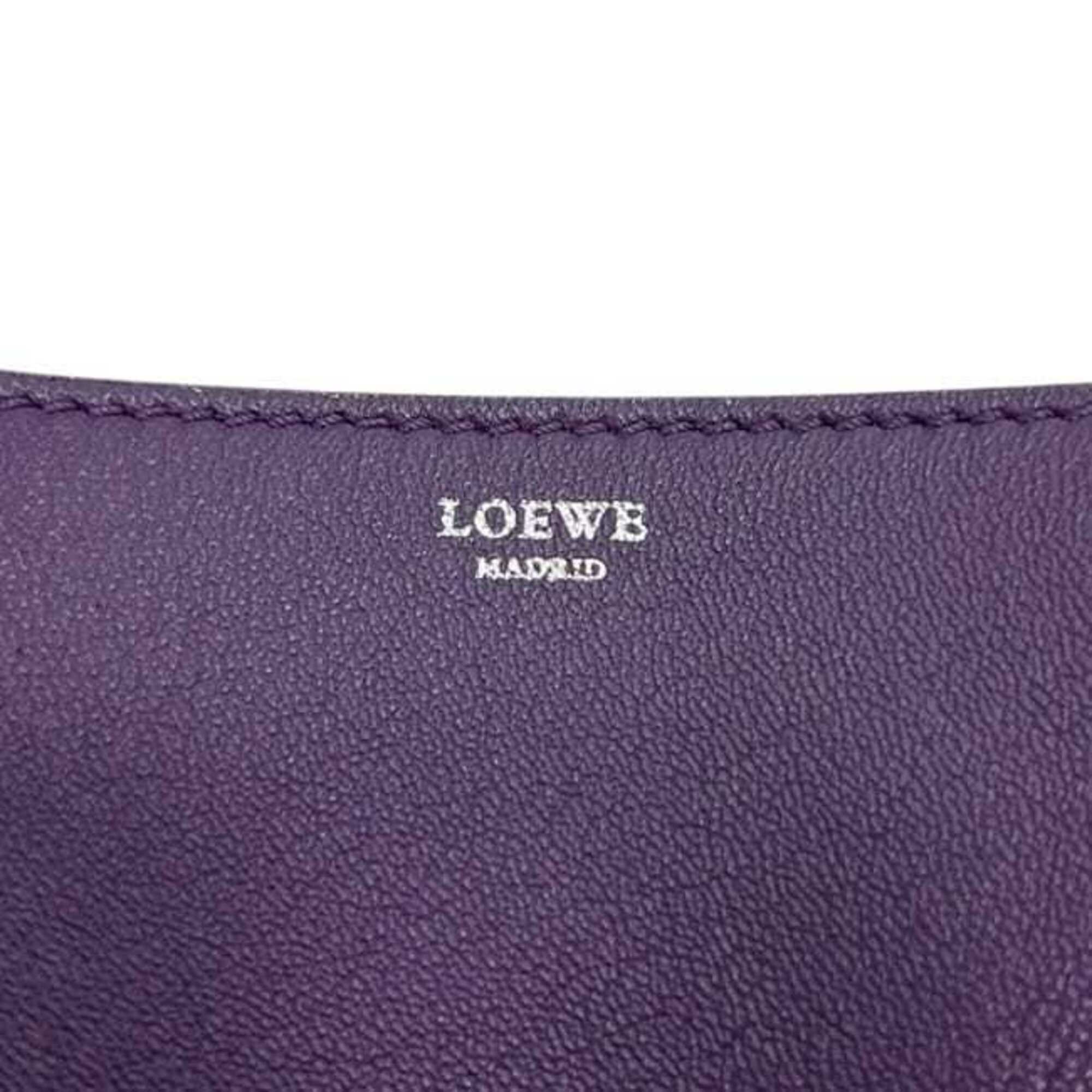 Loewe Purple Leather Coin Purse/Coin Case (Pre-Owned)