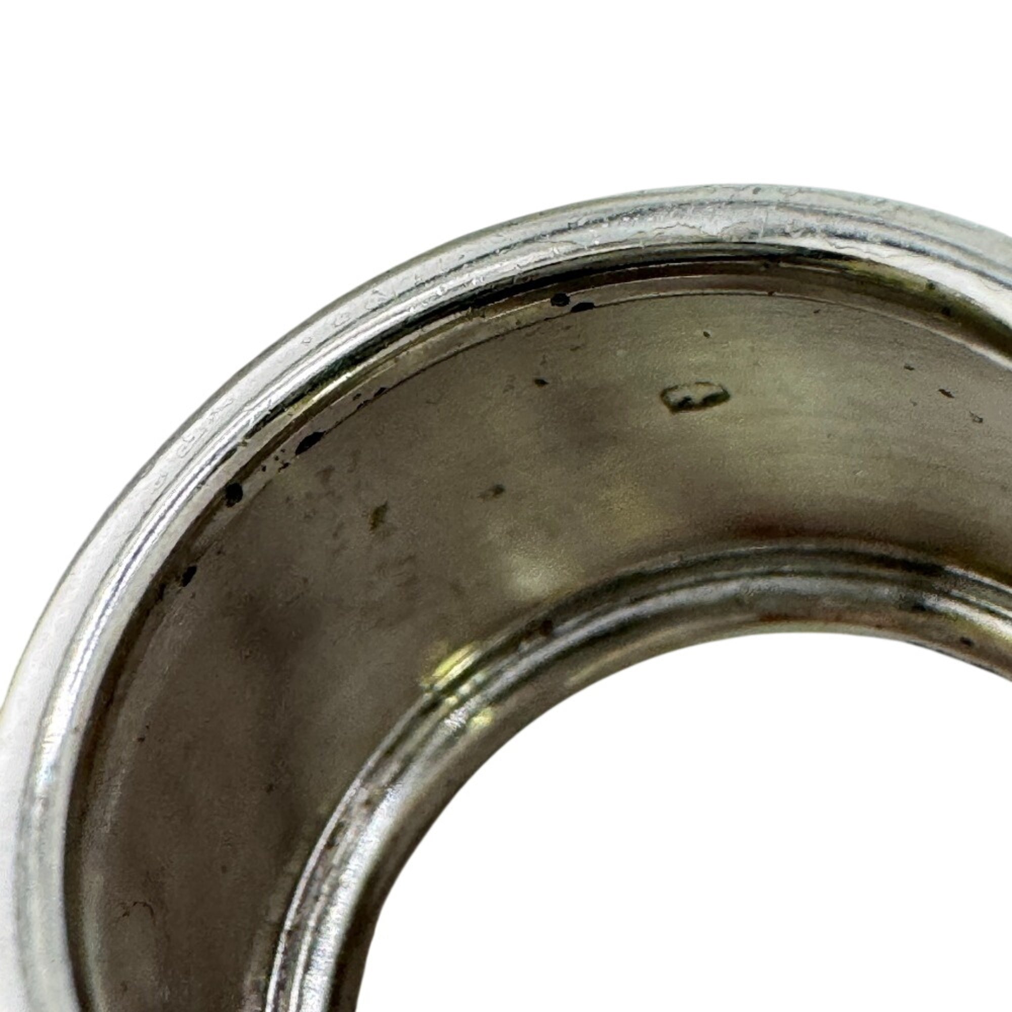 Chanel Silver Metal Band Ring (Pre-Owned)