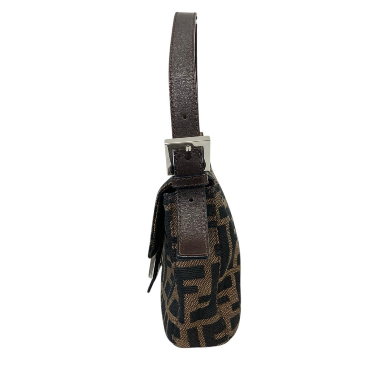 Fendi Brown Canvas Leather Handbag (Pre-Owned)
