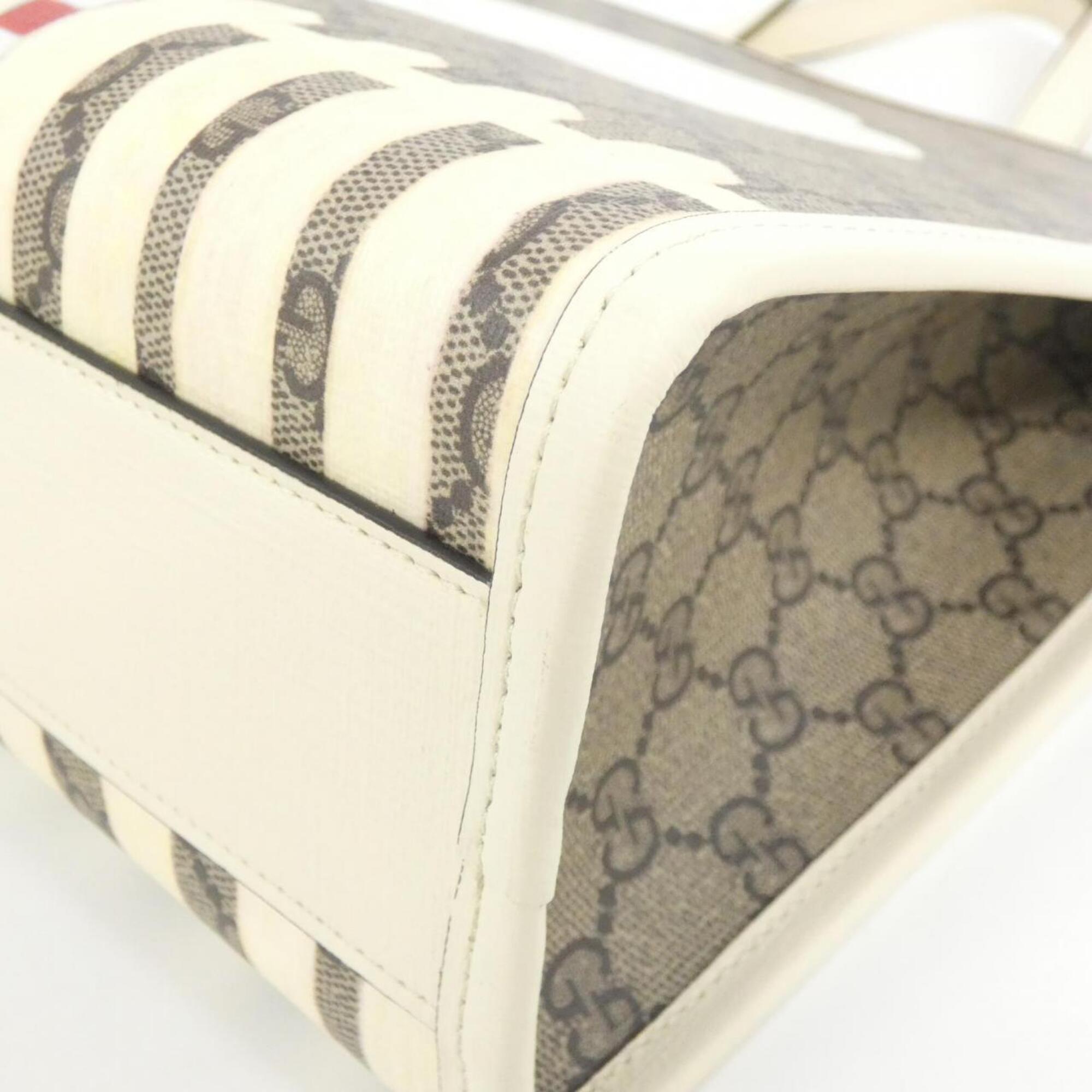 Gucci Beige Ivory Gg Supreme Handbag (Pre-Owned)