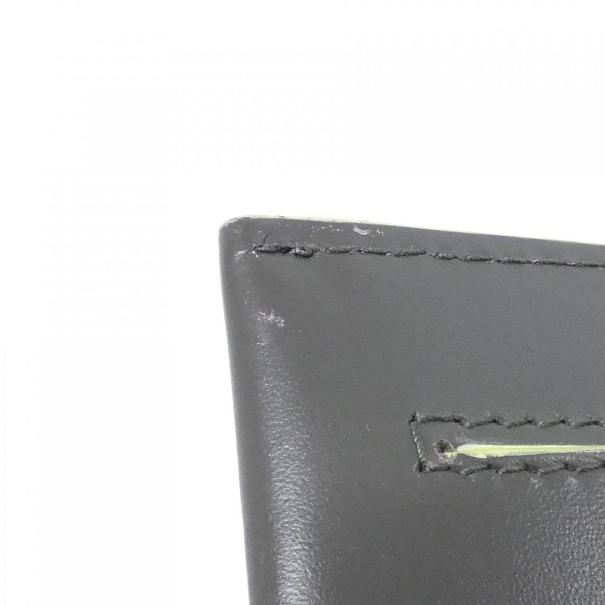 Bvlgari Gray Green Leather Long Wallet (Bi-Fold) (Pre-Owned)
