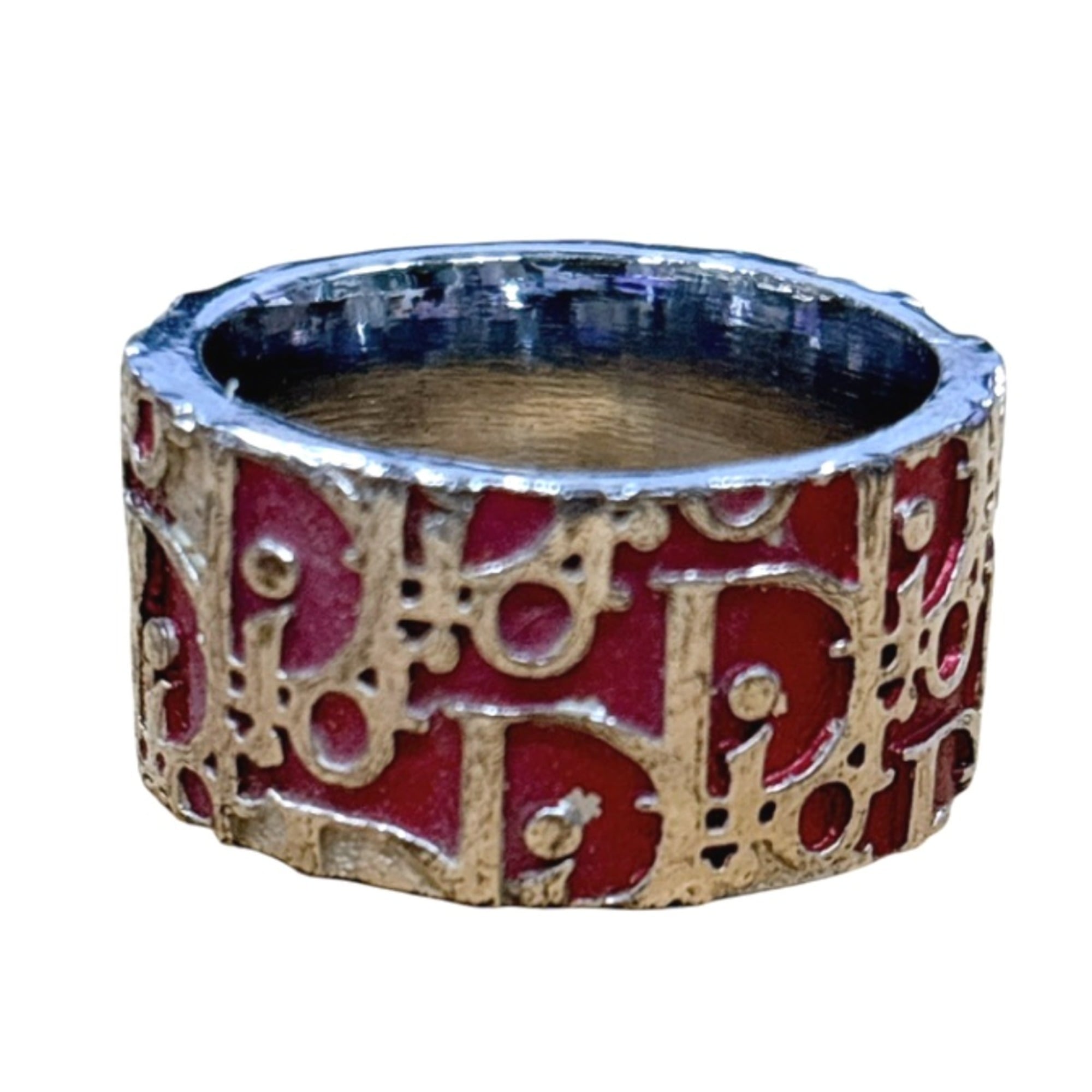 Christian Dior Red Color Band Ring (Pre-Owned)