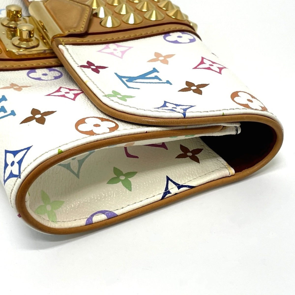 Louis Vuitton Blanc Multi-Color Monogram Multicolore Clutch Bag Pochette (Pre-Owned)