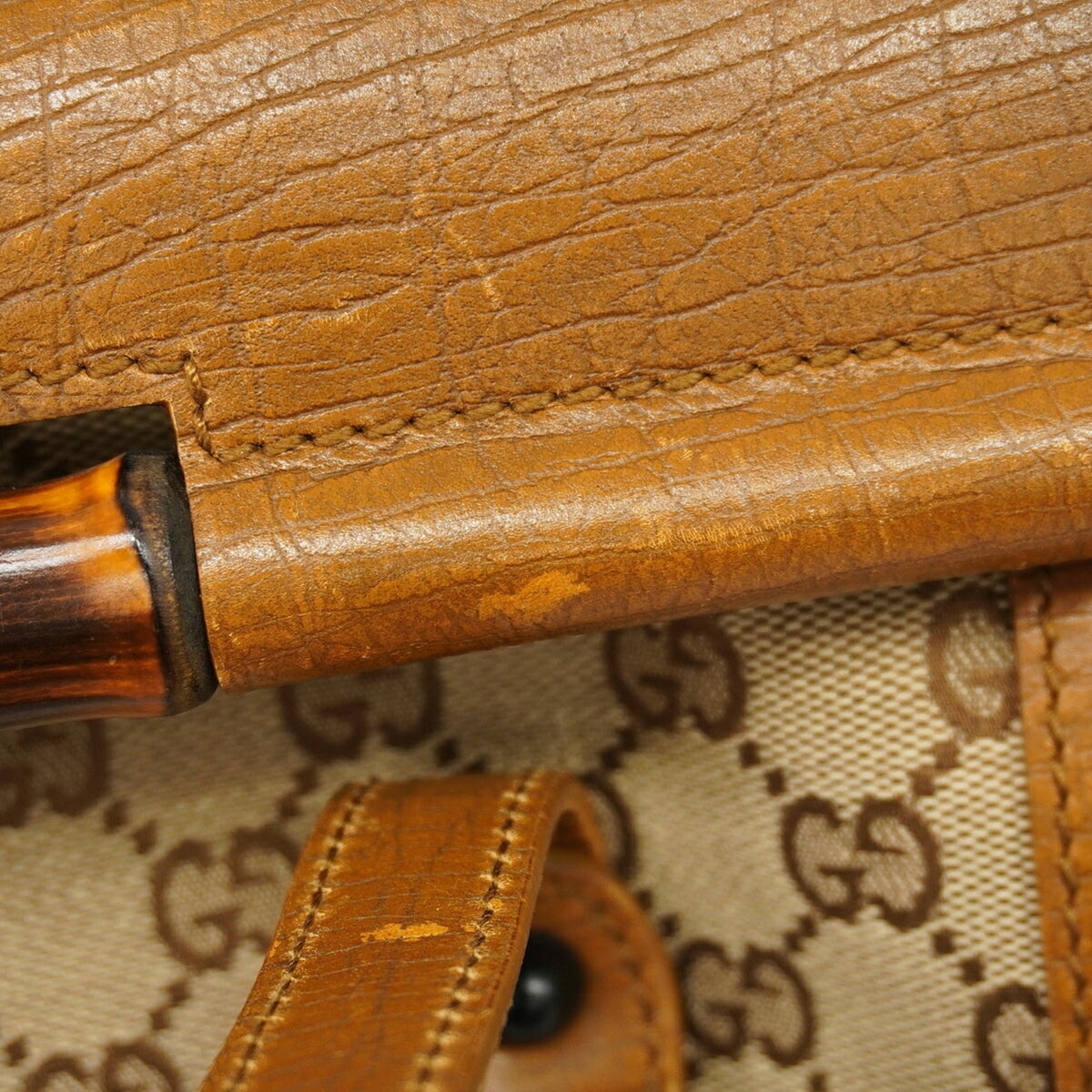 Gucci Beige Canvas Handbag (Pre-Owned)