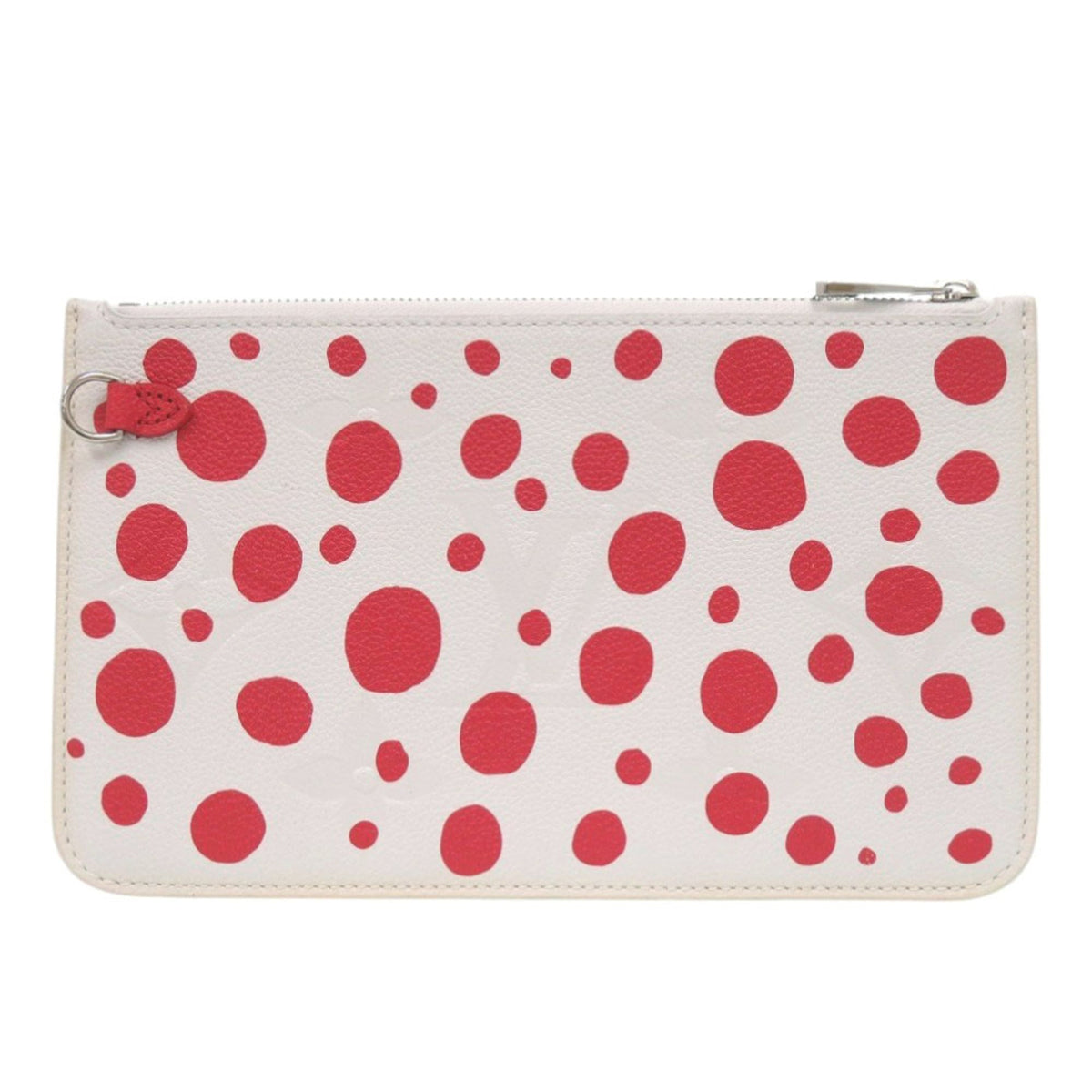 Louis Vuitton Red Color White Leather Pouch (Pre-Owned)