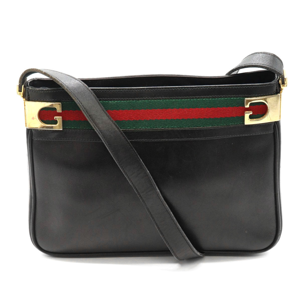Gucci Black Leather Shoulder Bag (Pre-Owned)