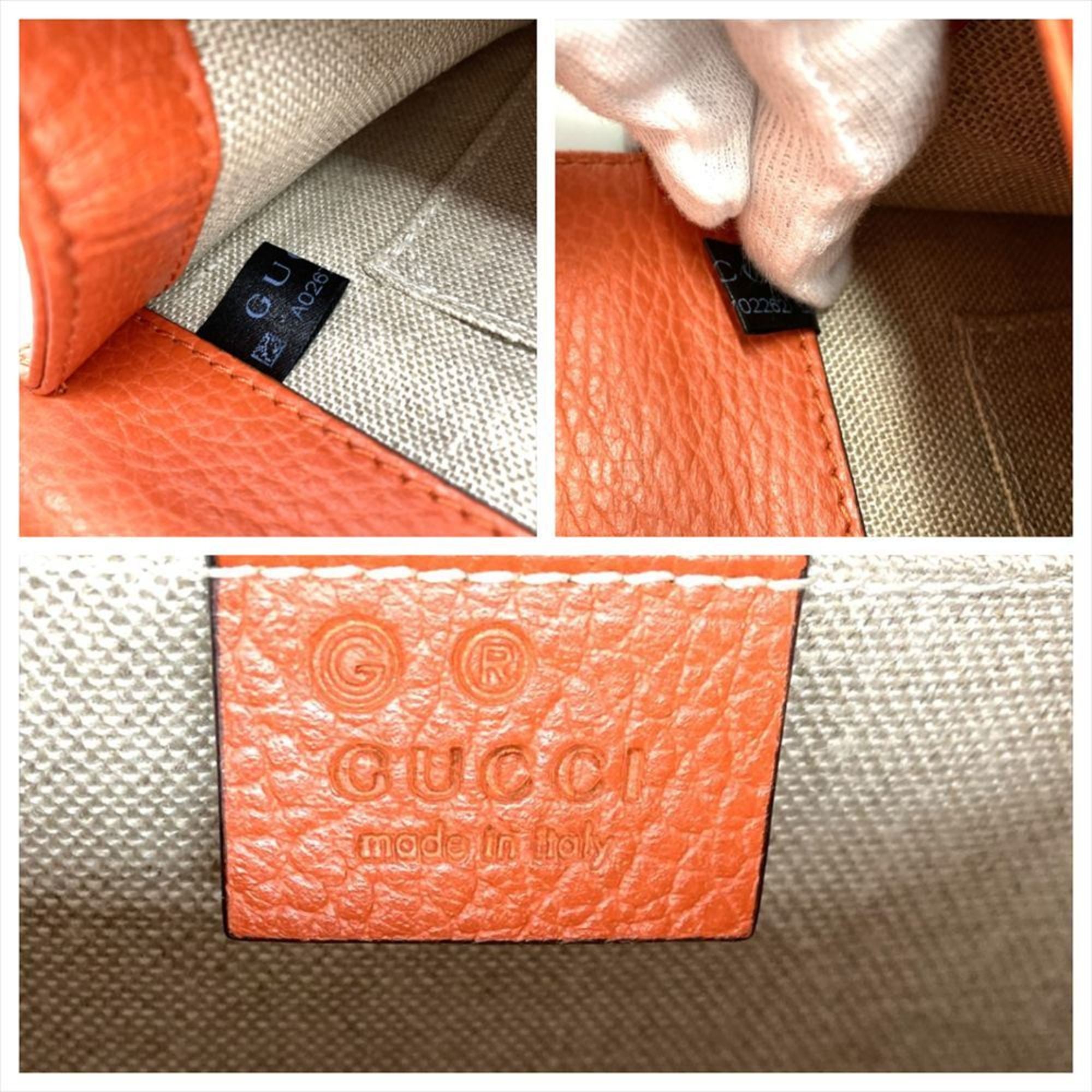 Gucci Orange Leather Shoulder Bag (Pre-Owned)
