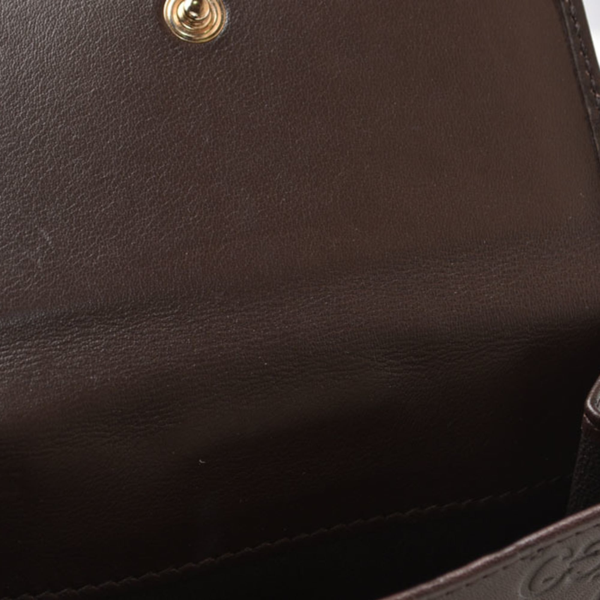 Gucci Dark Brown Leather Wallet (Bi-Fold) (Pre-Owned)