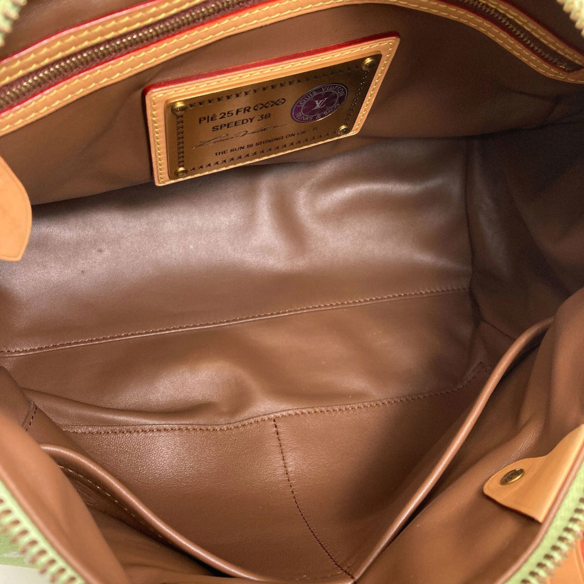 Louis Vuitton Green Monogram Monogram Canvas Leather Handbag (Pre-Owned)