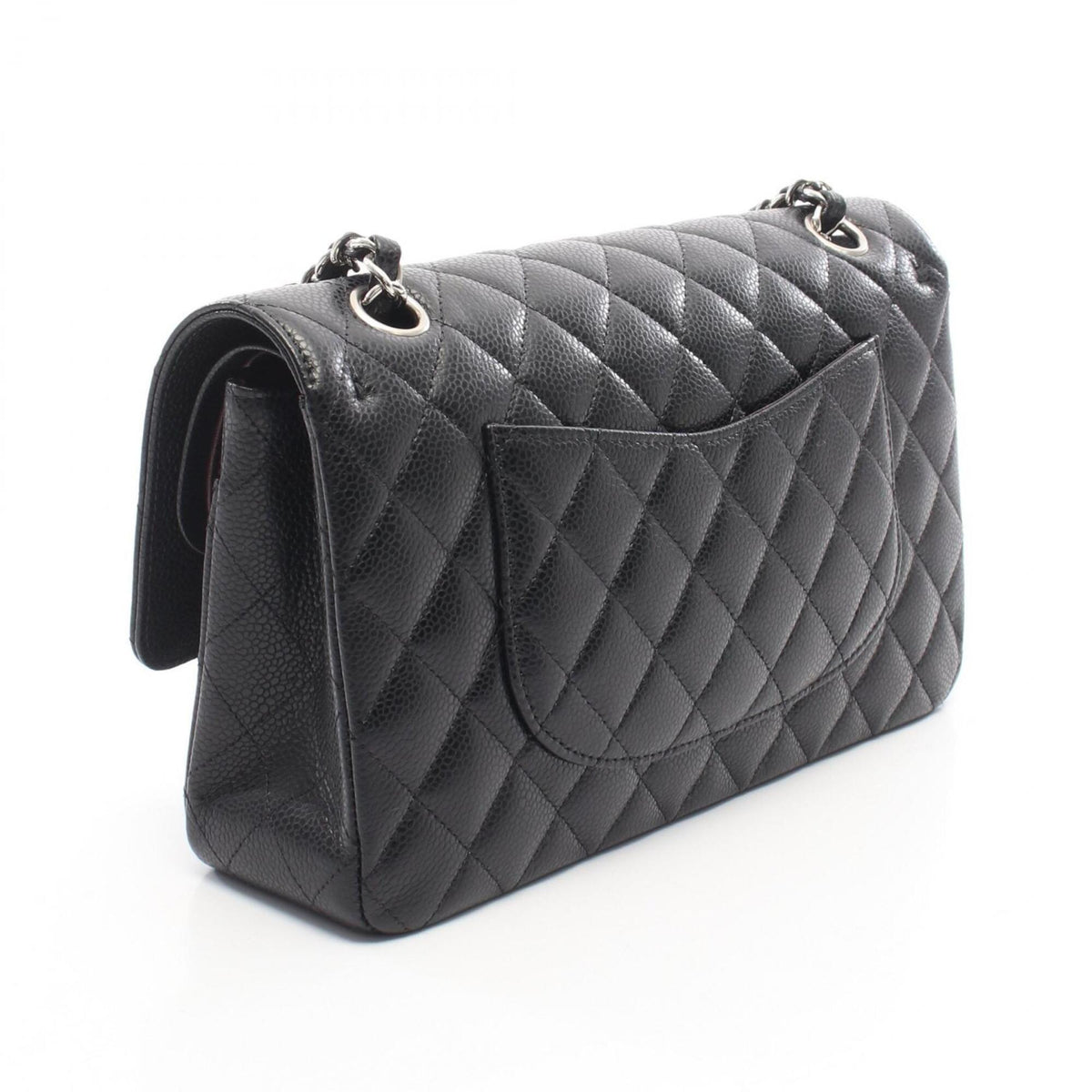 Chanel Black Grained Calfskin Handbag Shoulder Bag (Pre-Owned)