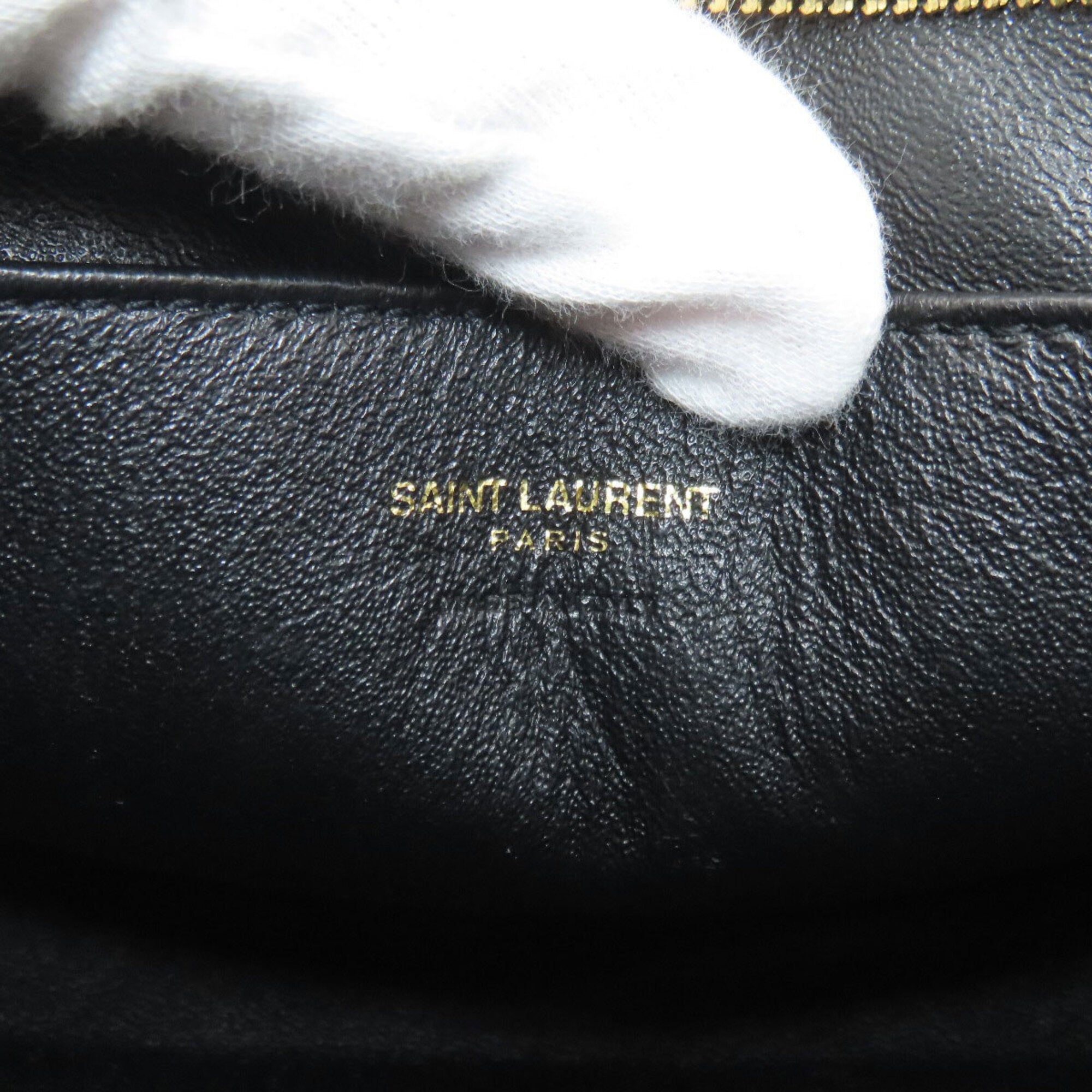 Yves Saint Laurent Gray Leather Handbag (Pre-Owned)