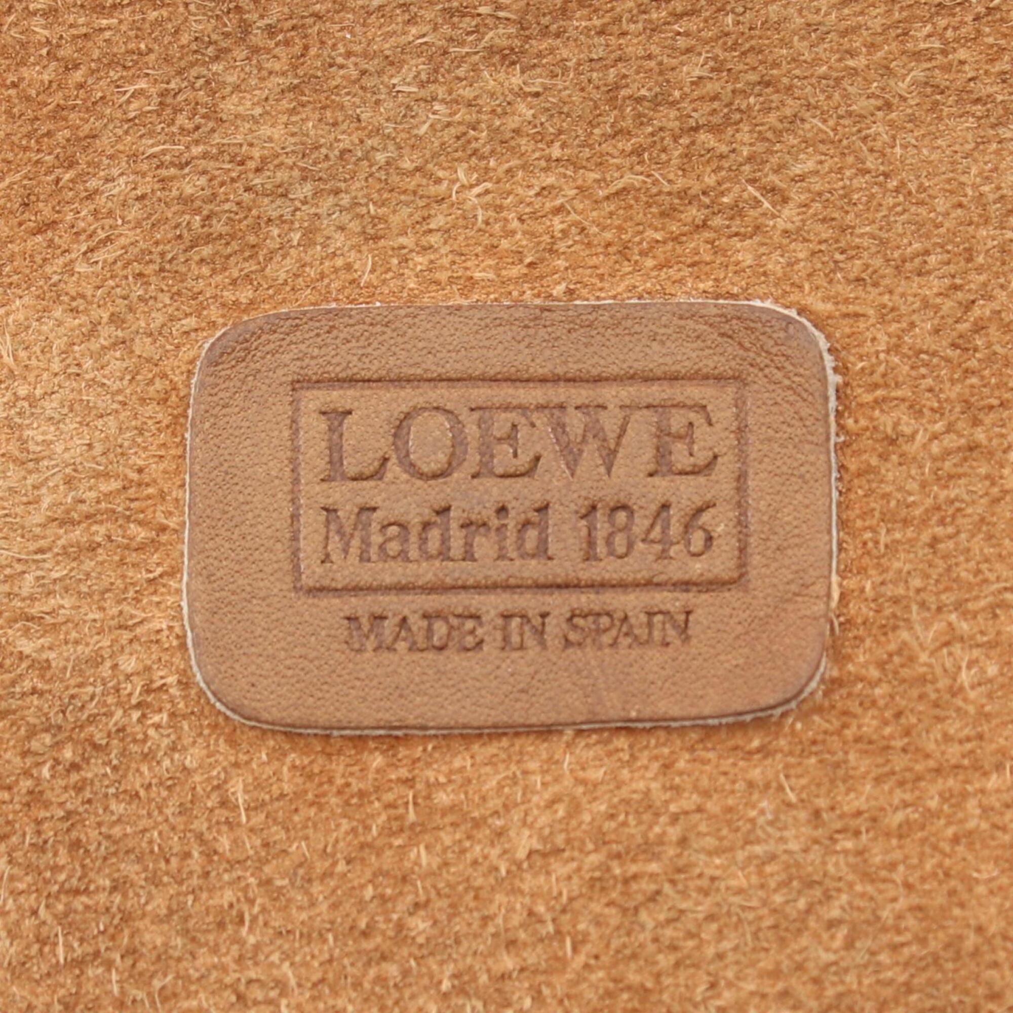 Loewe Brown Orange Leather Handbag Shoulder Bag (Pre-Owned)