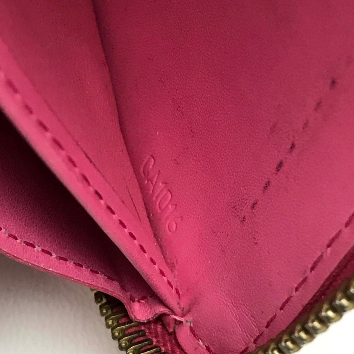 Louis Vuitton Pink Leather Long Wallet (Bi-Fold) (Pre-Owned)