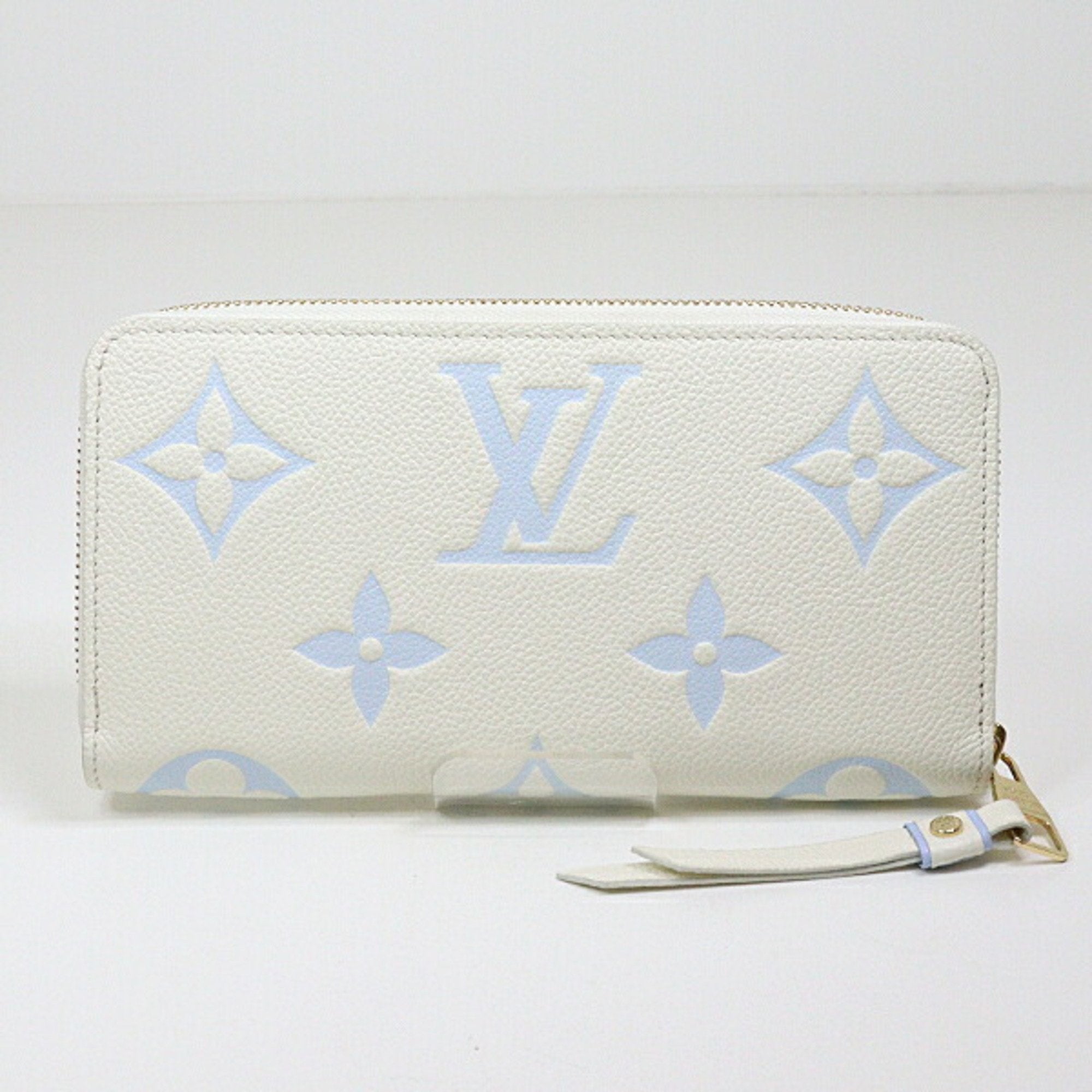 Louis Vuitton Blue White Monogram Empreinte Leather Long Wallet (Bi-Fold) (Pre-Owned)