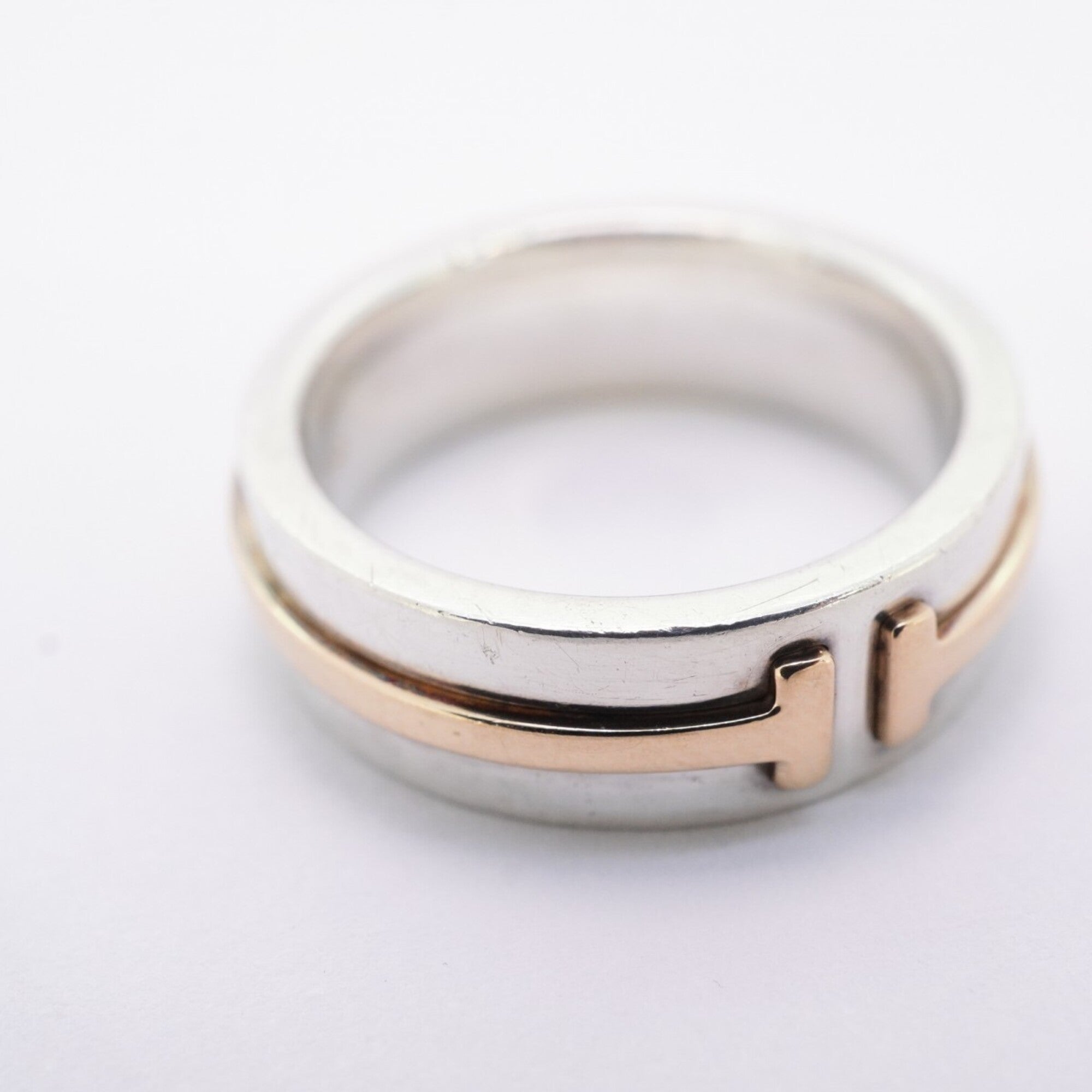 Tiffany Pink Gold (18K) Silver 925 Band Ring (Pre-Owned)
