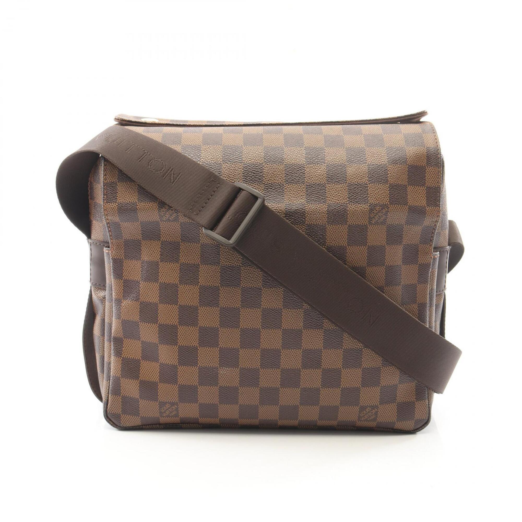 Louis Vuitton Brown Coated Canvas Leather Handbag Shoulder Bag (Pre-Owned)