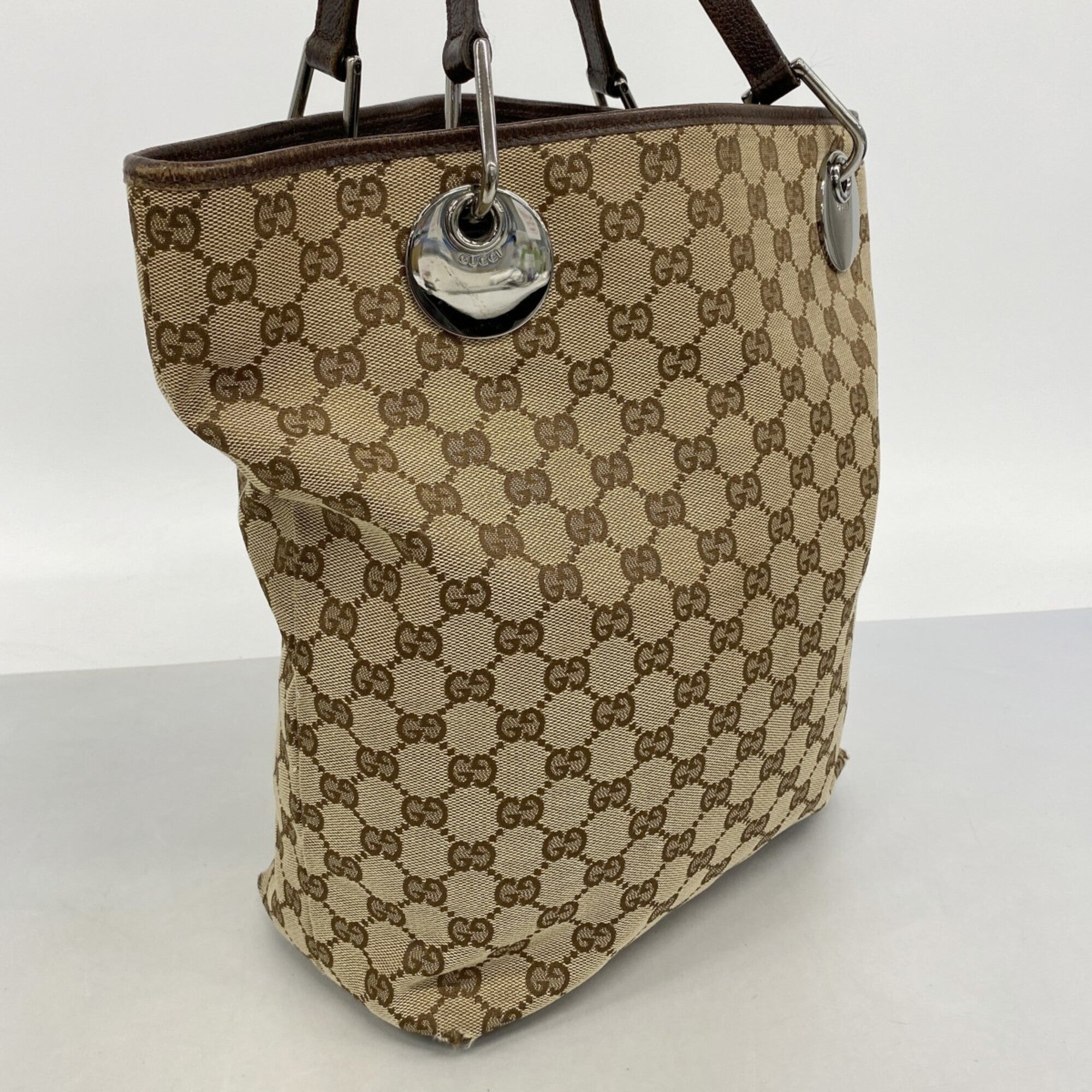 Gucci Brown Canvas Tote Bag (Pre-Owned)