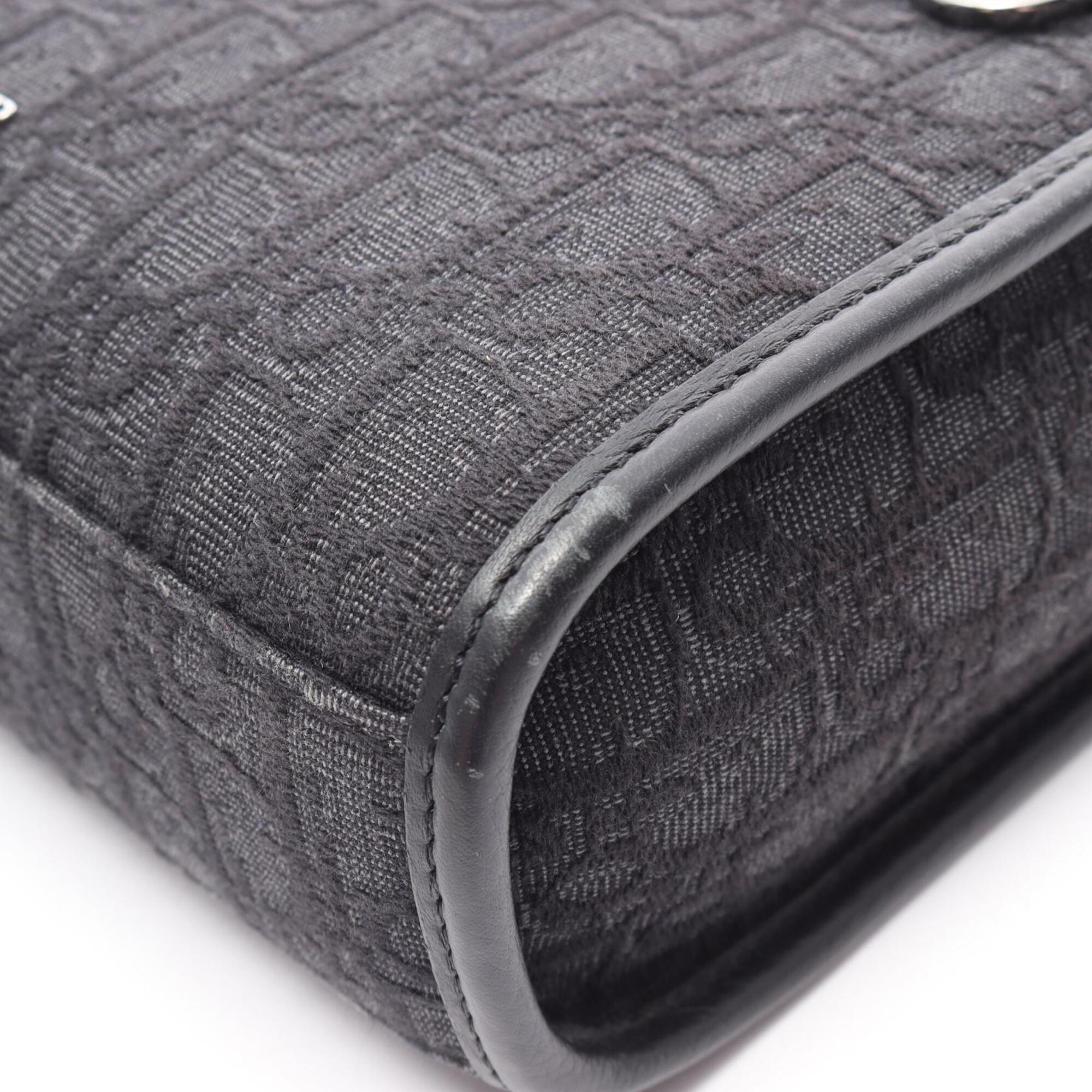 Christian Dior Black Canvas Leather Handbag (Pre-Owned)