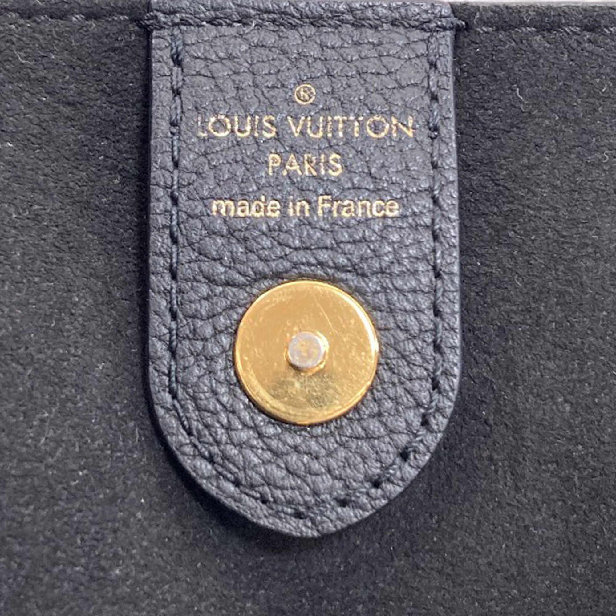 Louis Vuitton Black Leather Handbag (Pre-Owned)