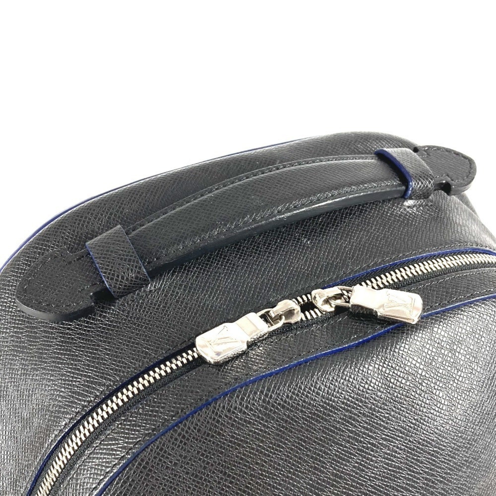 Louis Vuitton Ardoise Bicolor Black Blue Taiga Leather Backpack (Pre-Owned)