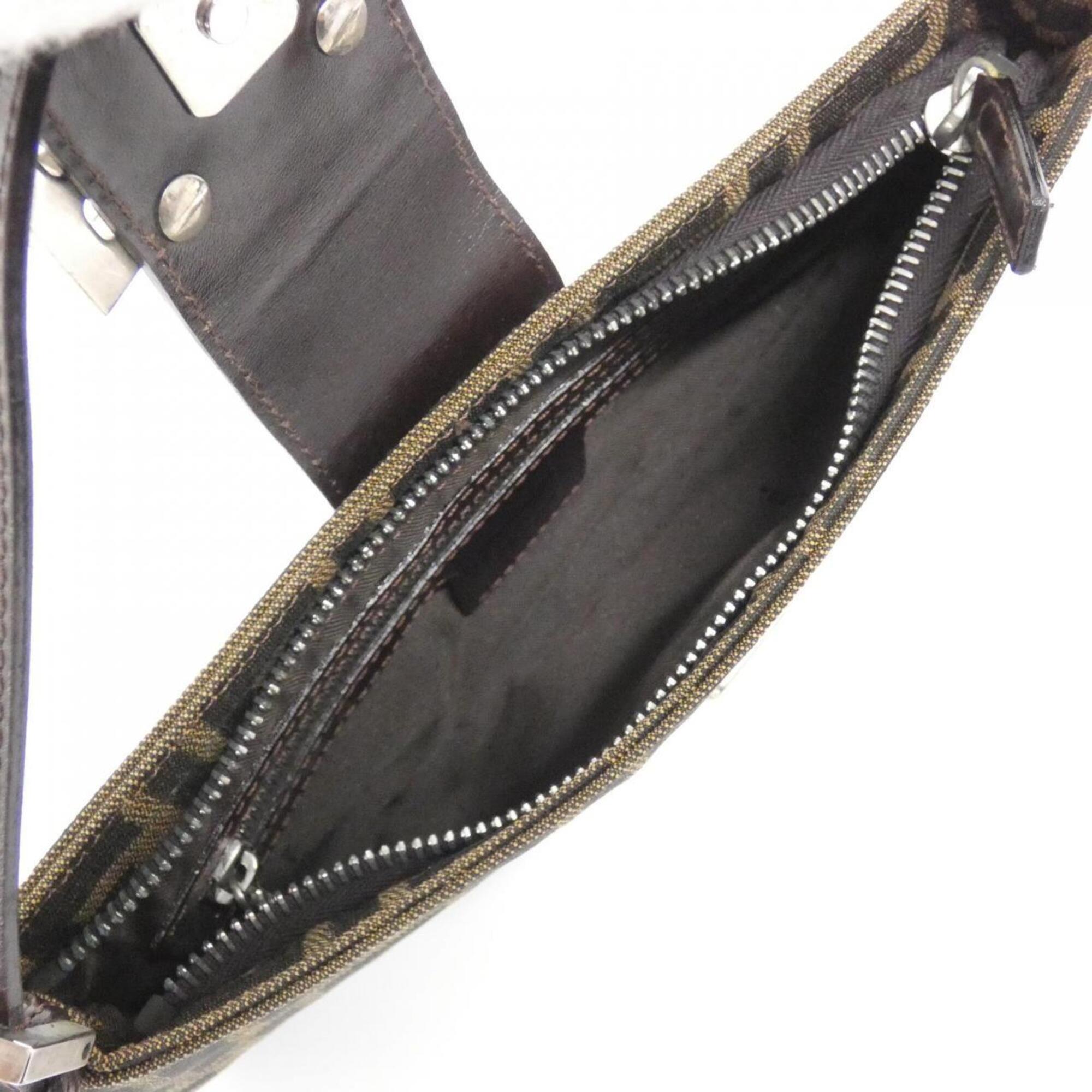 Fendi Brown Canvas Shoulder Bag (Pre-Owned)