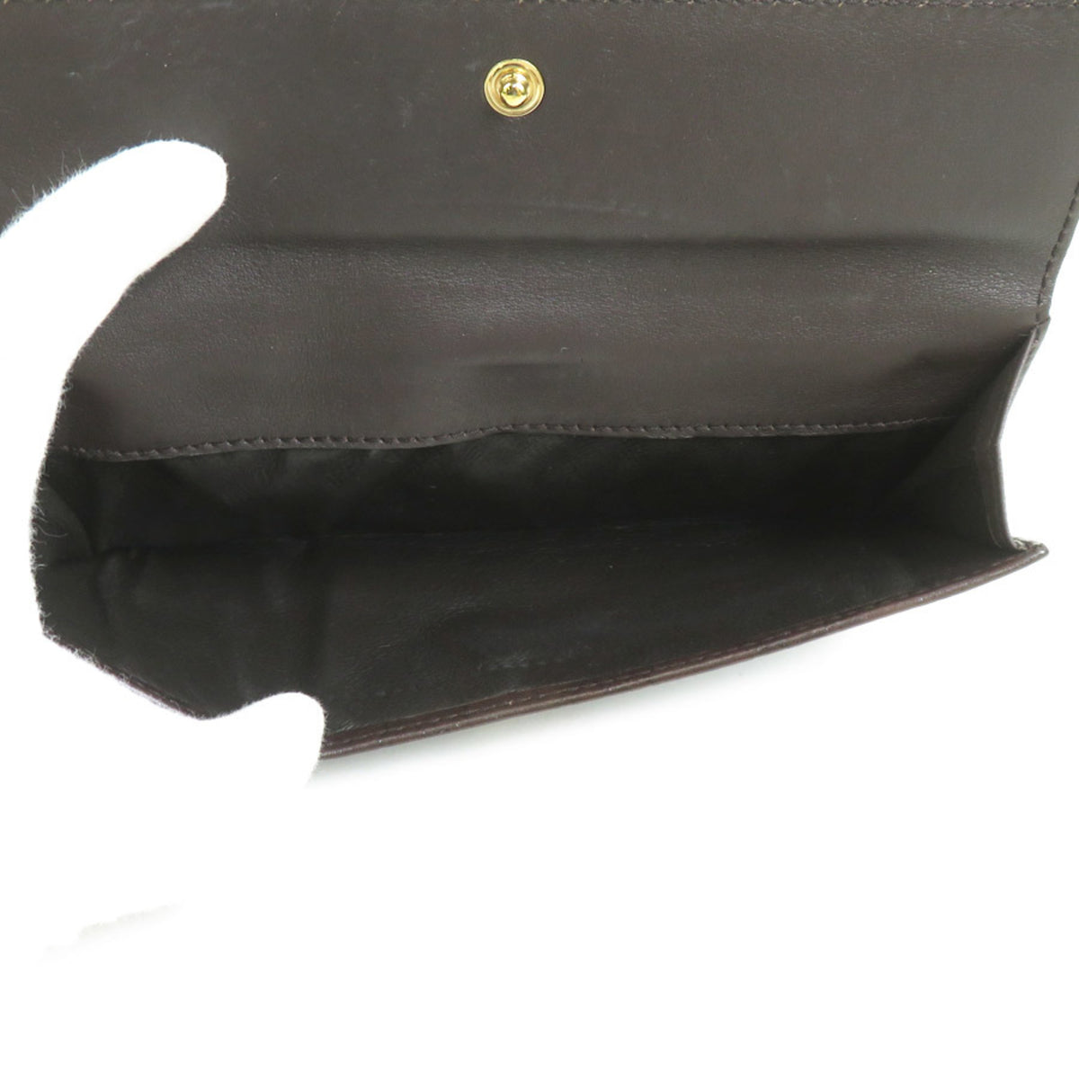 Gucci Dark Brown Leather Long Wallet (Bi-Fold) (Pre-Owned)