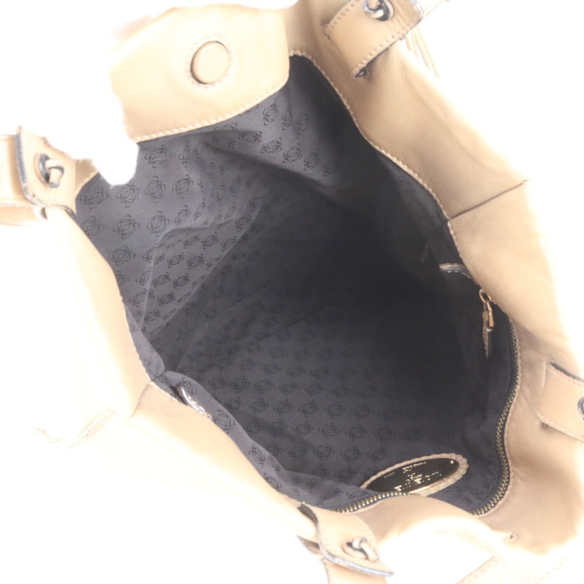 Loewe Brown Leather Handbag Shoulder Bag Tote Bag (Pre-Owned)