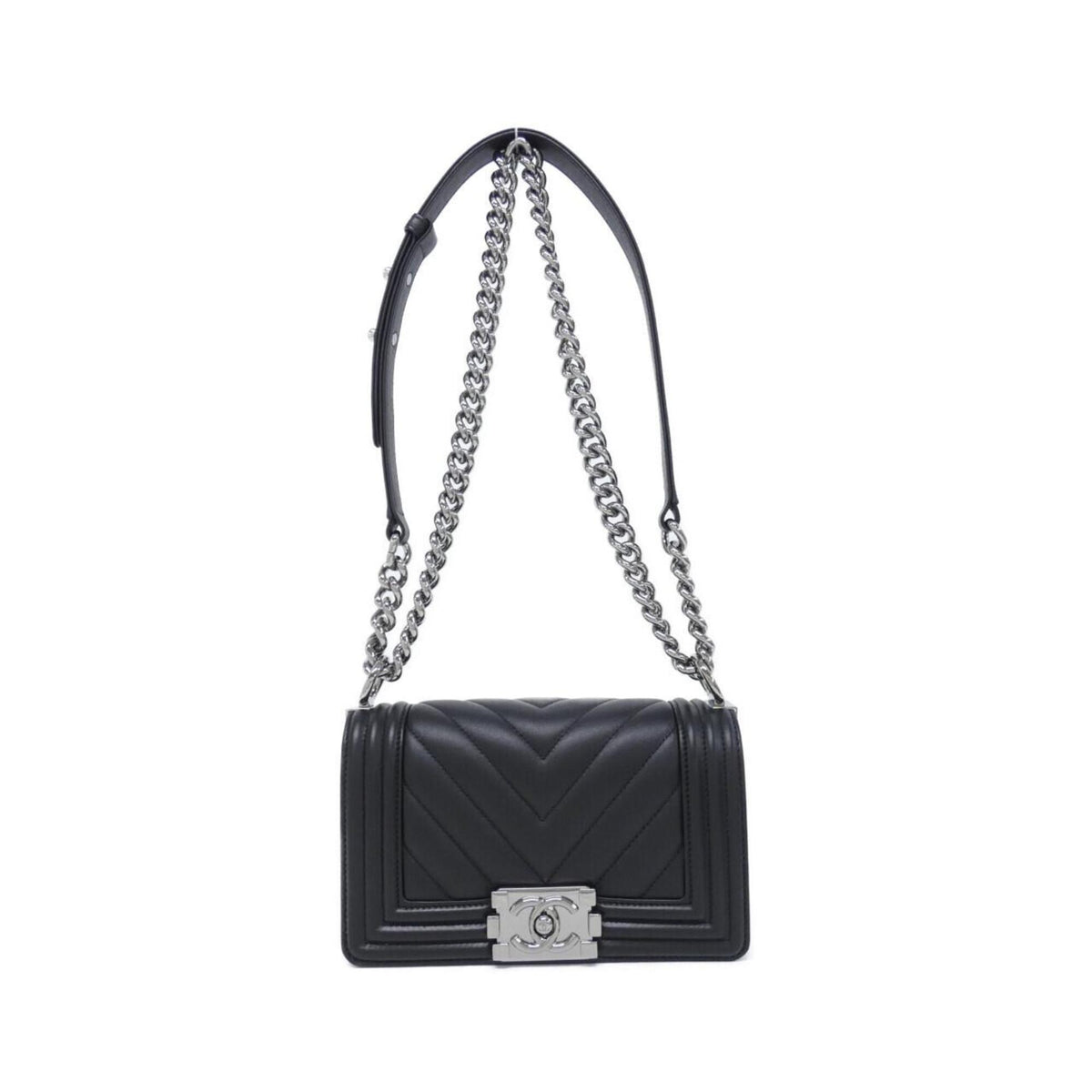 Chanel Black Leather Shoulder Bag (Pre-Owned)
