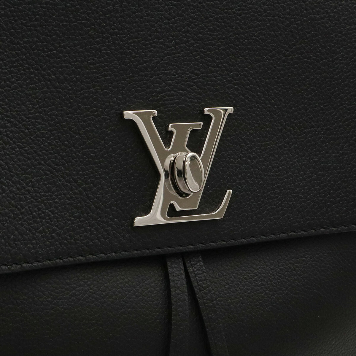 Louis Vuitton Noir Leather Backpack (Pre-Owned)
