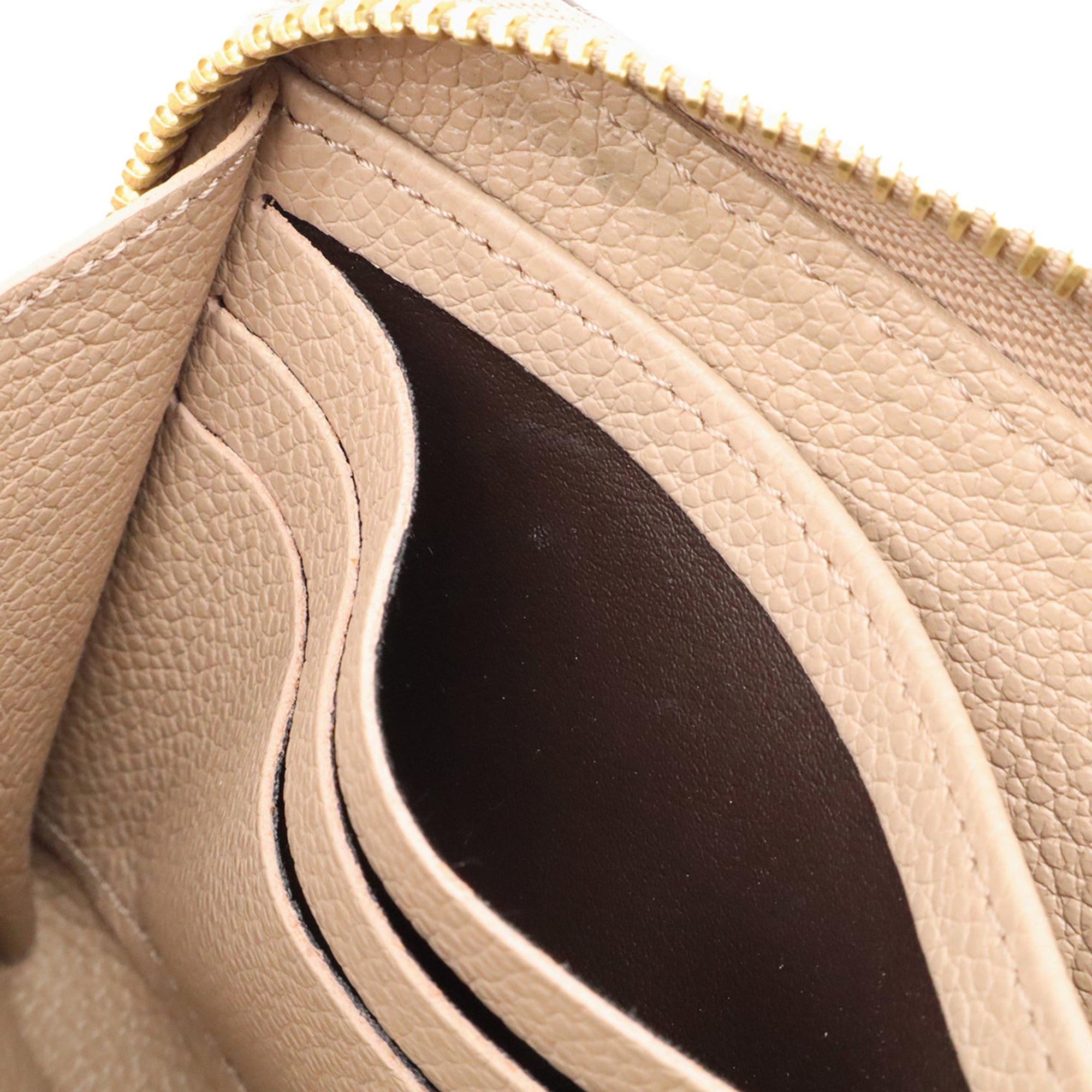 Louis Vuitton Cream Tourterelle Monogram Empreinte Leather Long Wallet (Bi-Fold) (Pre-Owned)