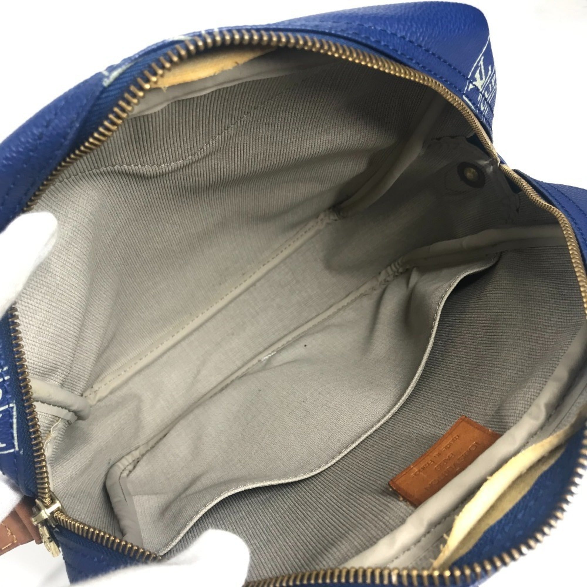 Louis Vuitton Louis Vuitton Cup Blue Leather Pochette Shoulder Bag (Pre-Owned)