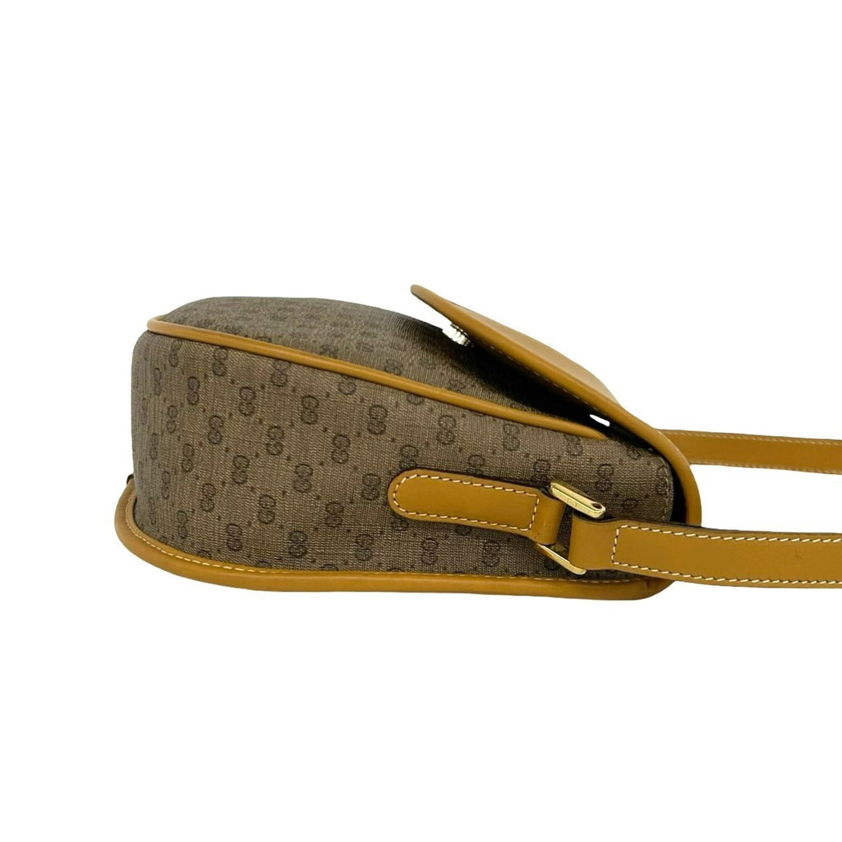 Gucci Brown Leather Pvc Pochette Shoulder Bag (Pre-Owned)