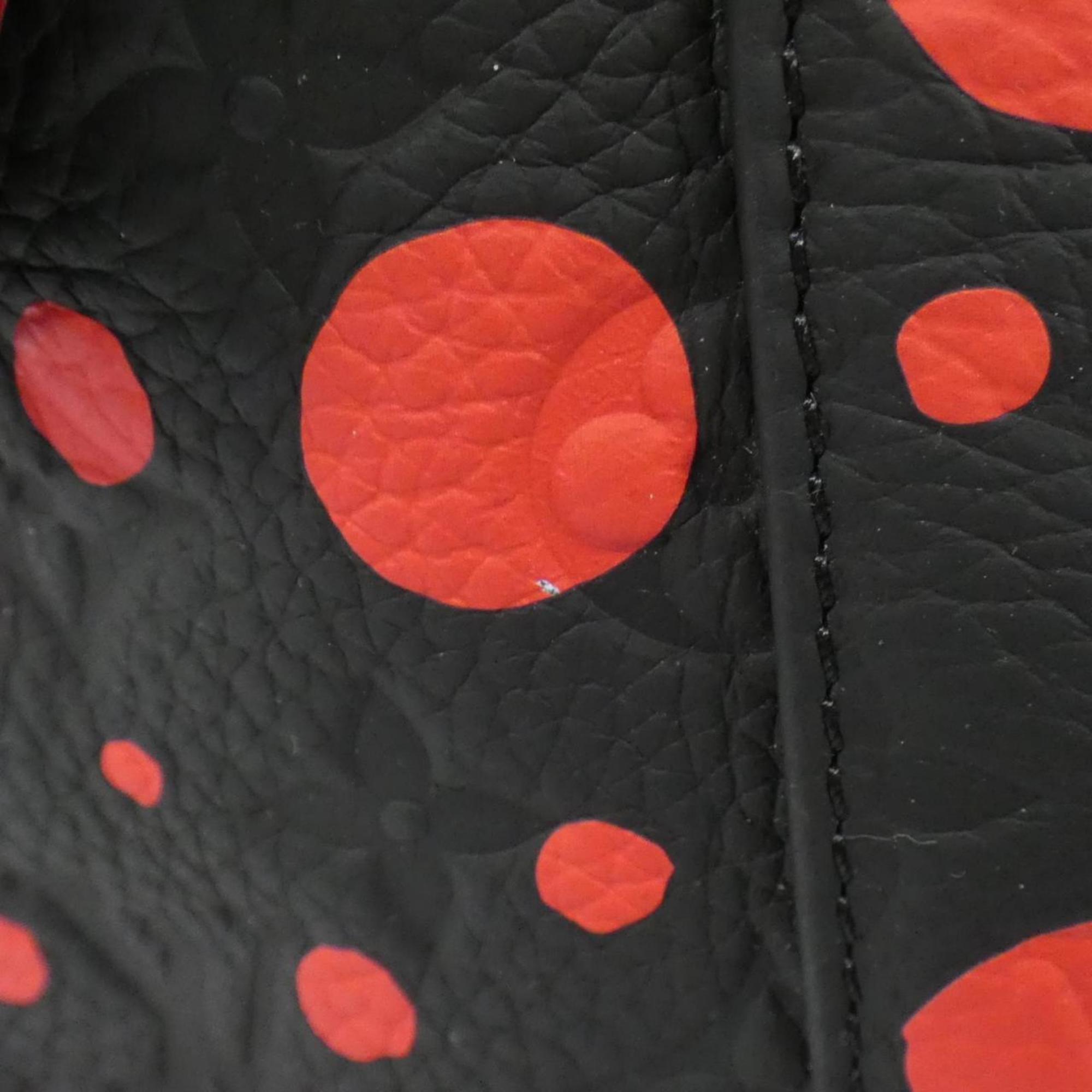 Louis Vuitton Black Red Color Leather Backpack (Pre-Owned)
