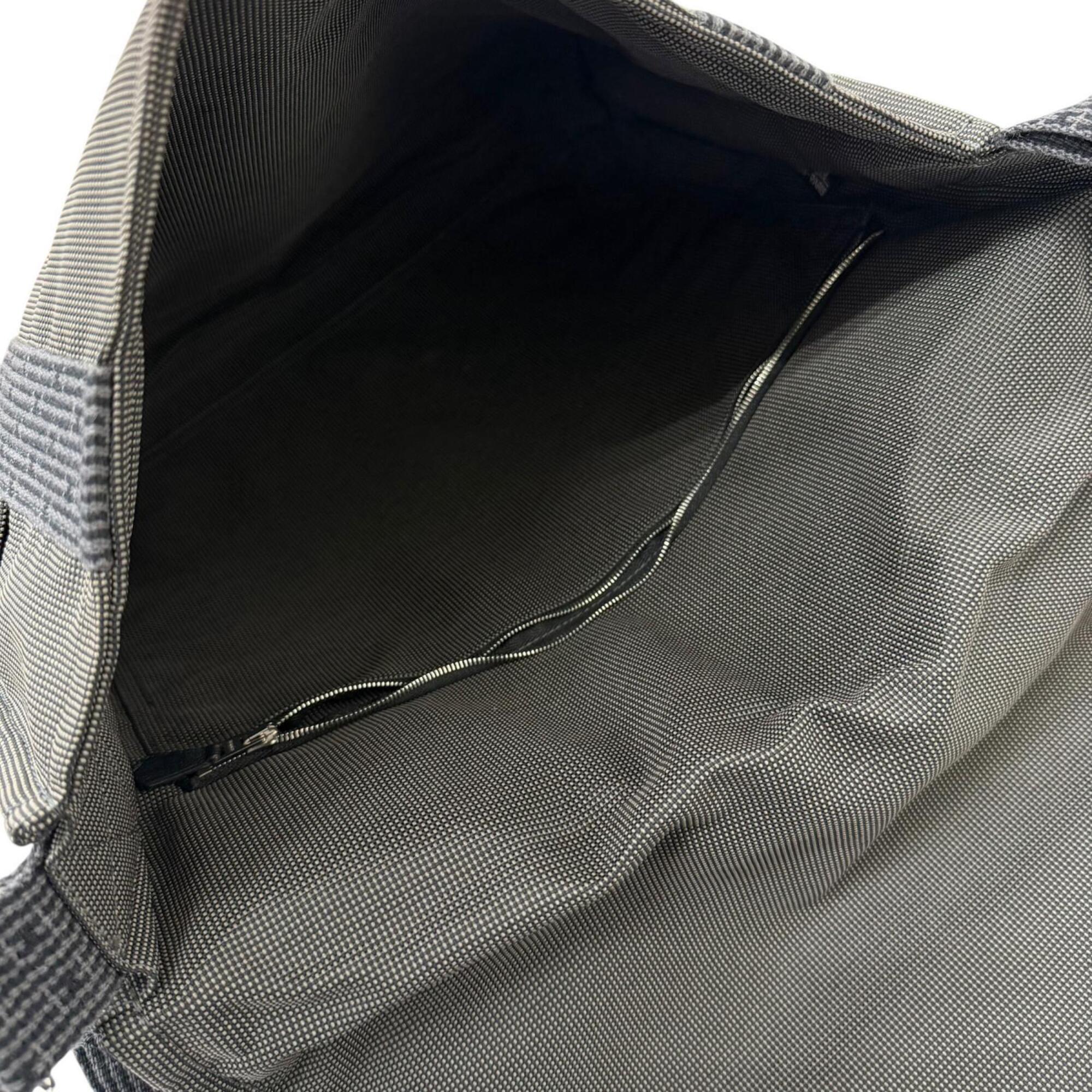 Hermes Charcoal Gray Polyamide Polyester Messenger Bag Shoulder Bag (Pre-Owned)