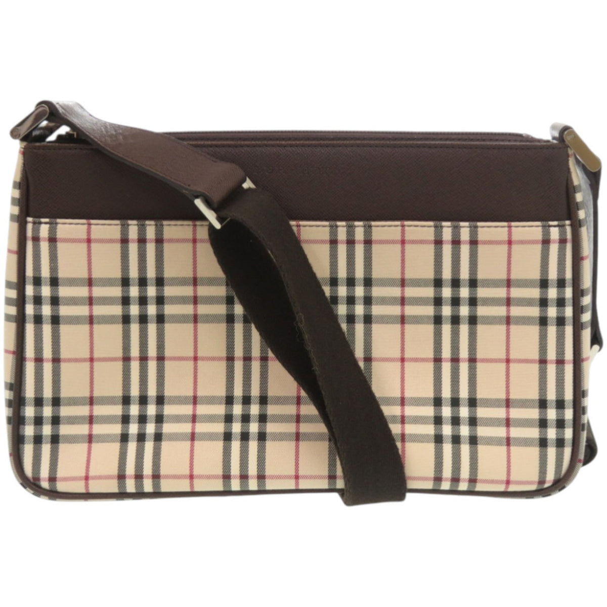 Burberry Beige Brown Leather Shoulder Bag (Pre-Owned)