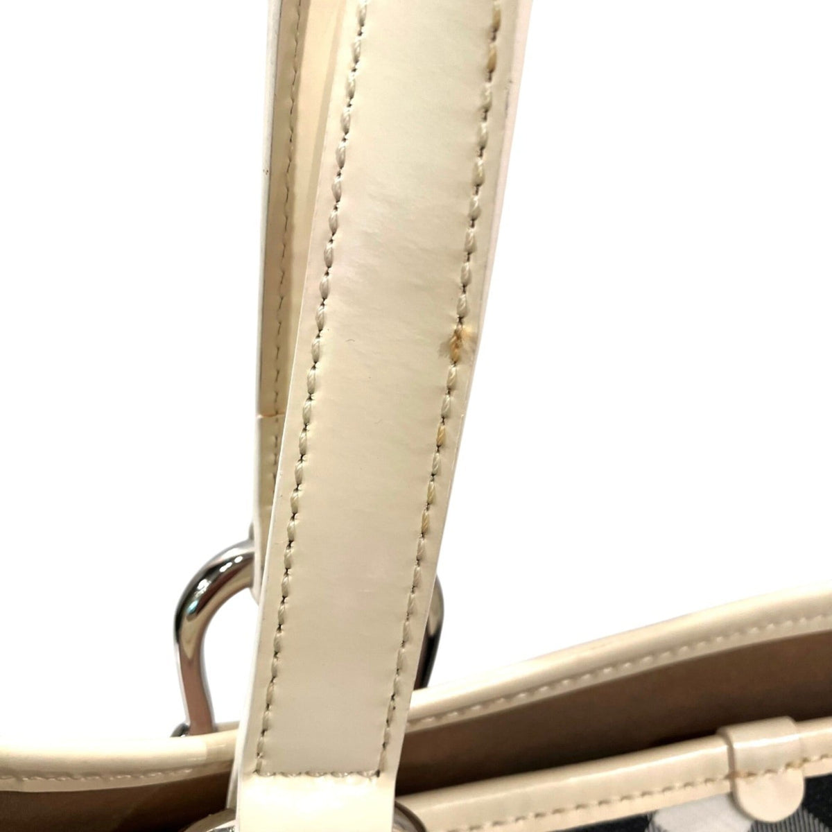 Burberry Beige Pvc Leather Tote Bag (Pre-Owned)
