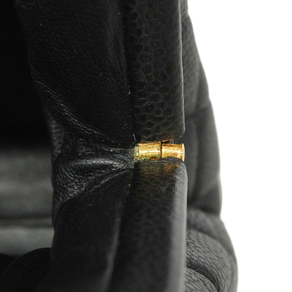 Chanel Black Grained Calfskin Handbag (Pre-Owned)