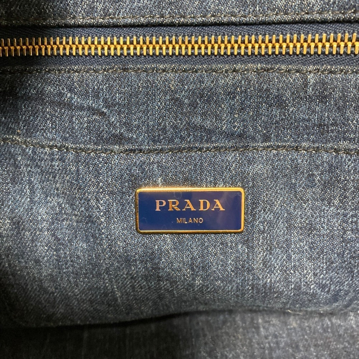 Prada Canapa Denim Tote Bag (Pre-Owned)