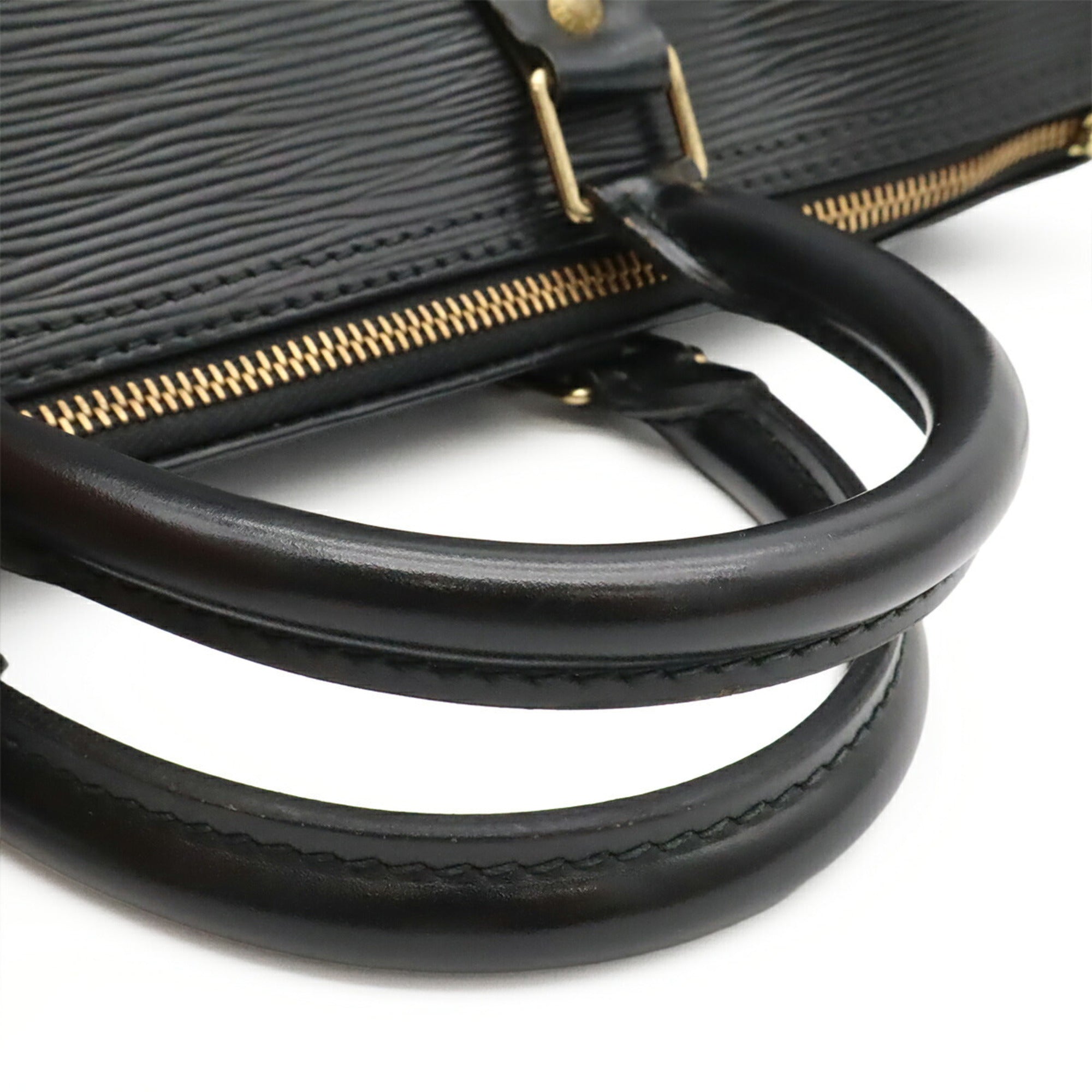 Louis Vuitton Black Noir Epi Leather Boston Bag Handbag (Pre-Owned)