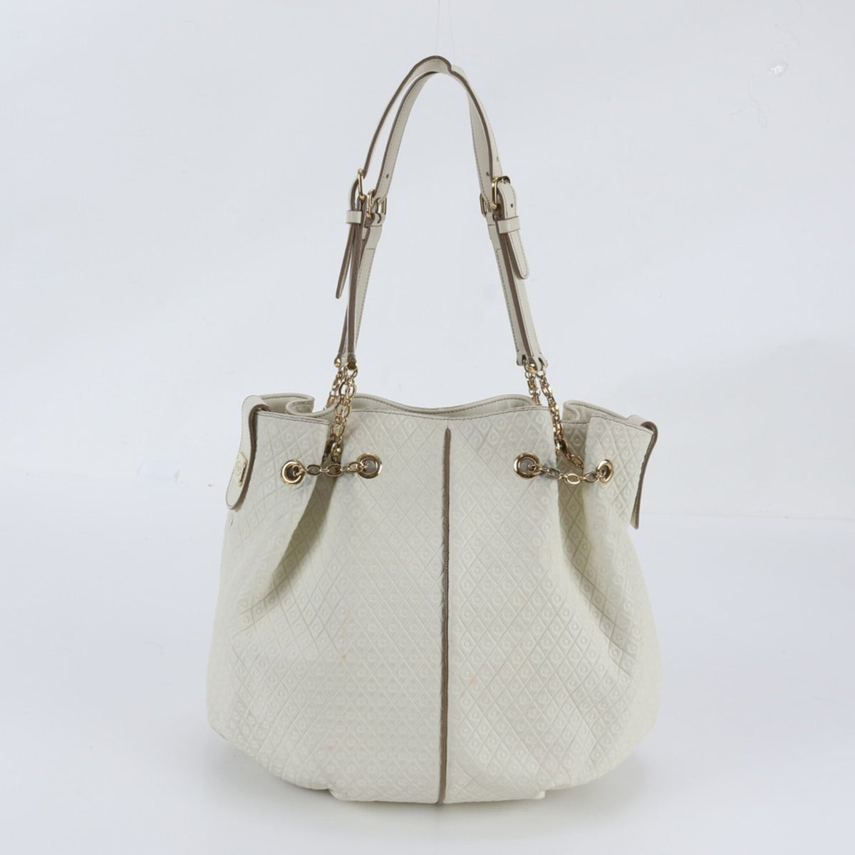 Tod's White Leather Handbag Shoulder Bag Tote Bag (Pre-Owned)