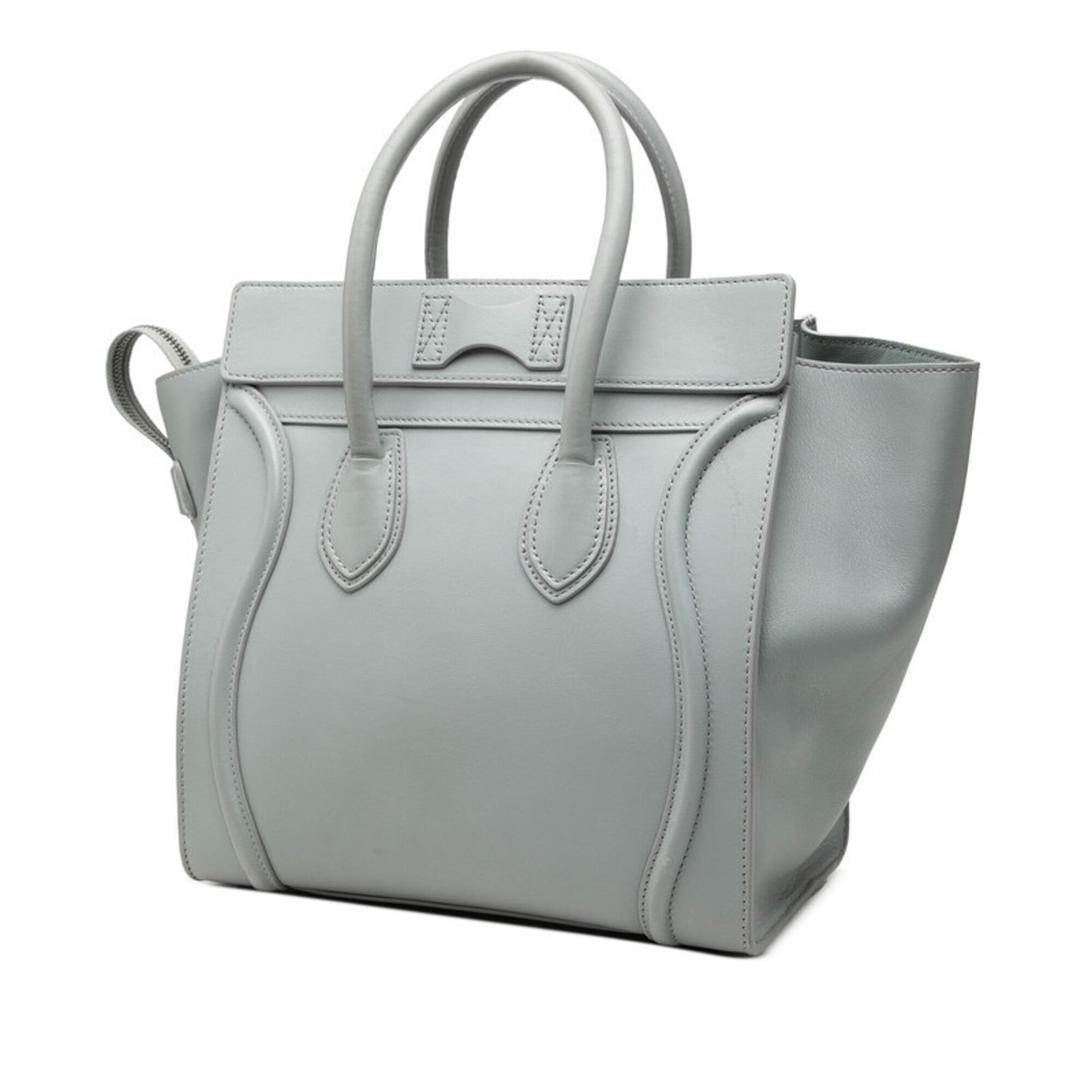 Celine Gray Leather Handbag Tote Bag (Pre-Owned)