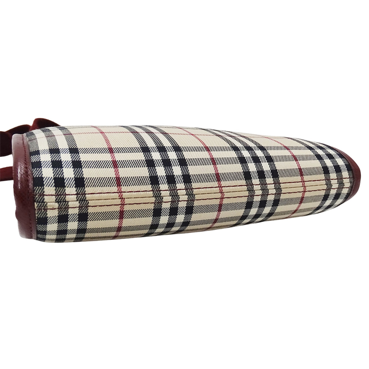 Burberry Beige Bordeaux Canvas Shoulder Bag (Pre-Owned)