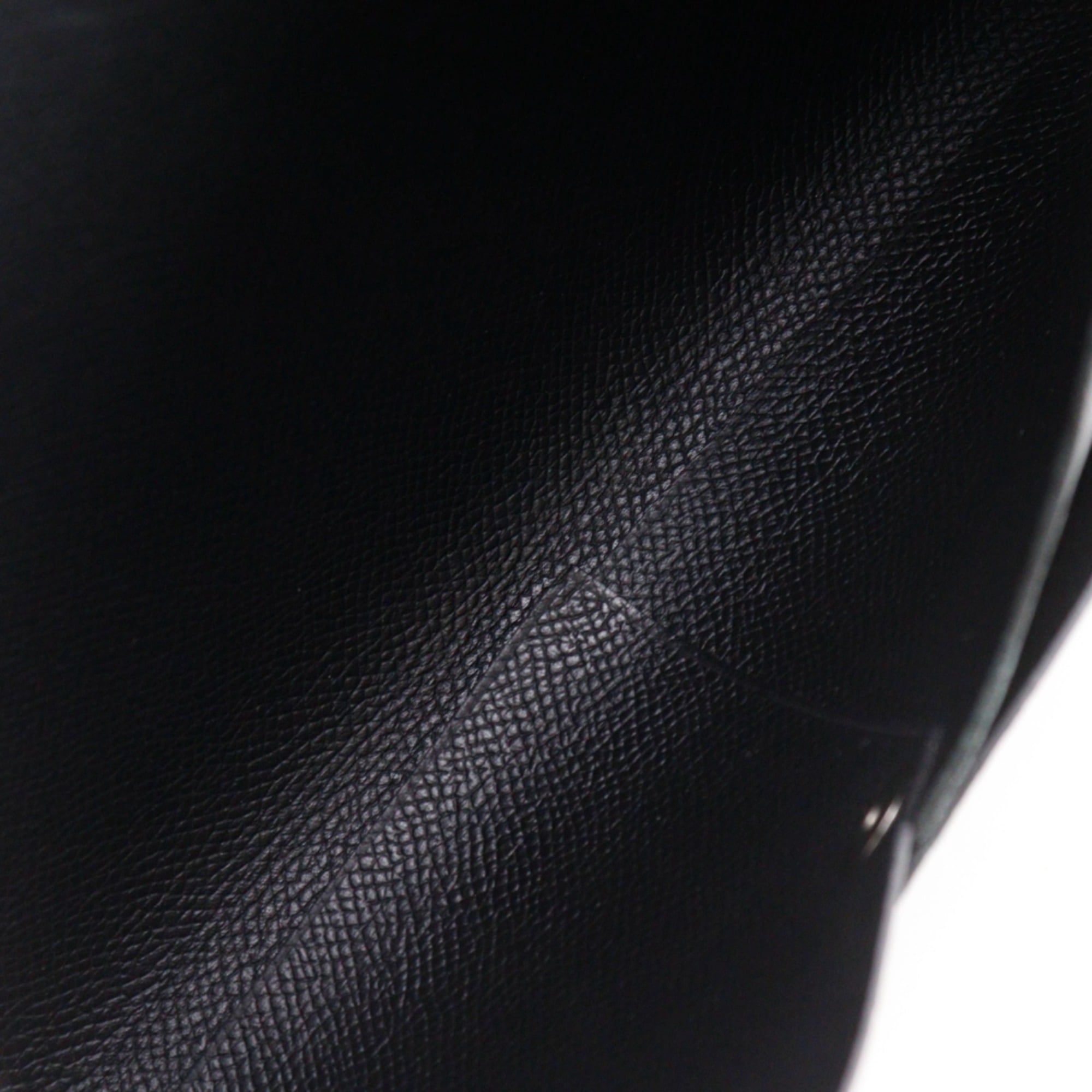 Hermes Black Green Epsom Leather Clutch Bag (Pre-Owned)