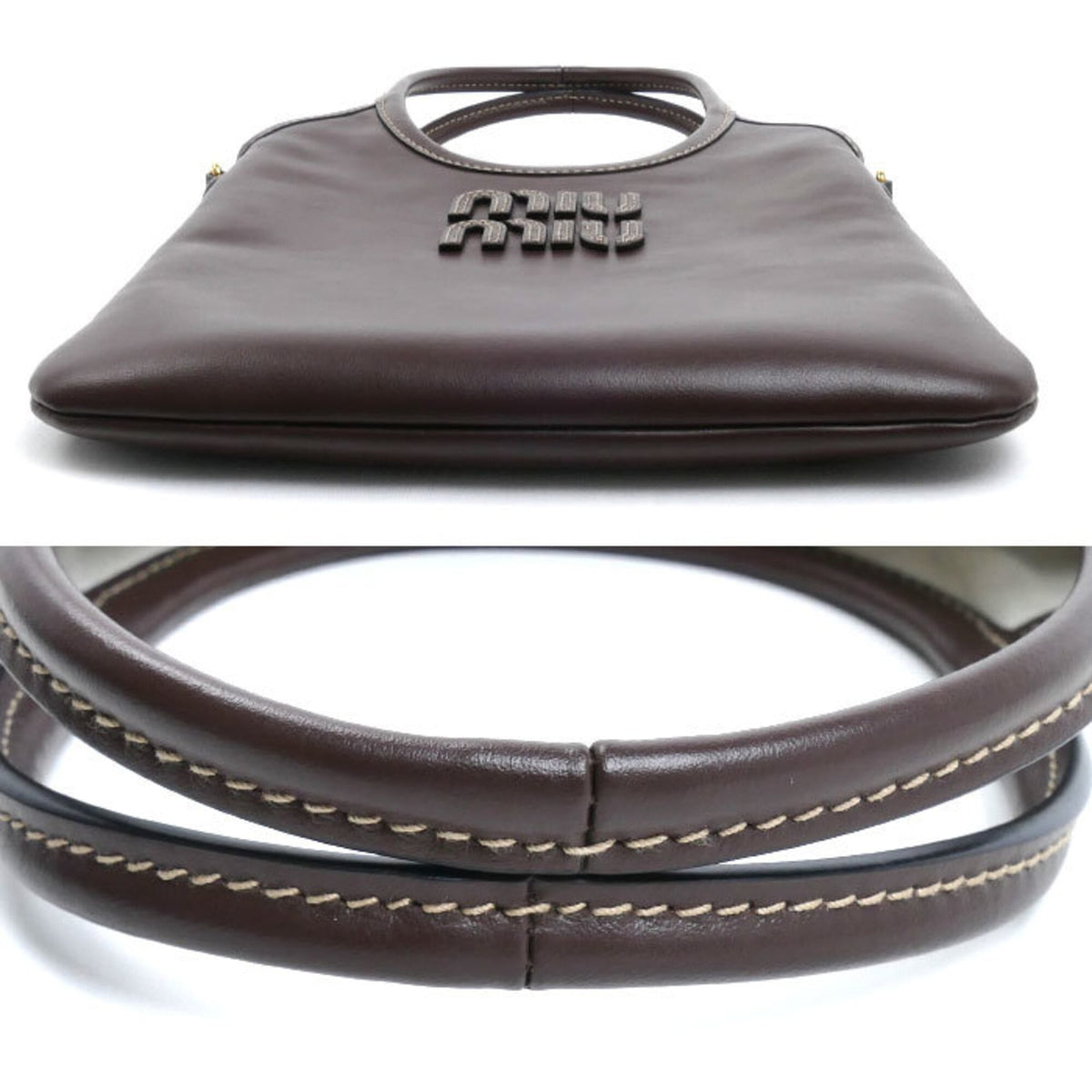 Miu Miu Brown Leather Shoulder Bag (Pre-Owned)