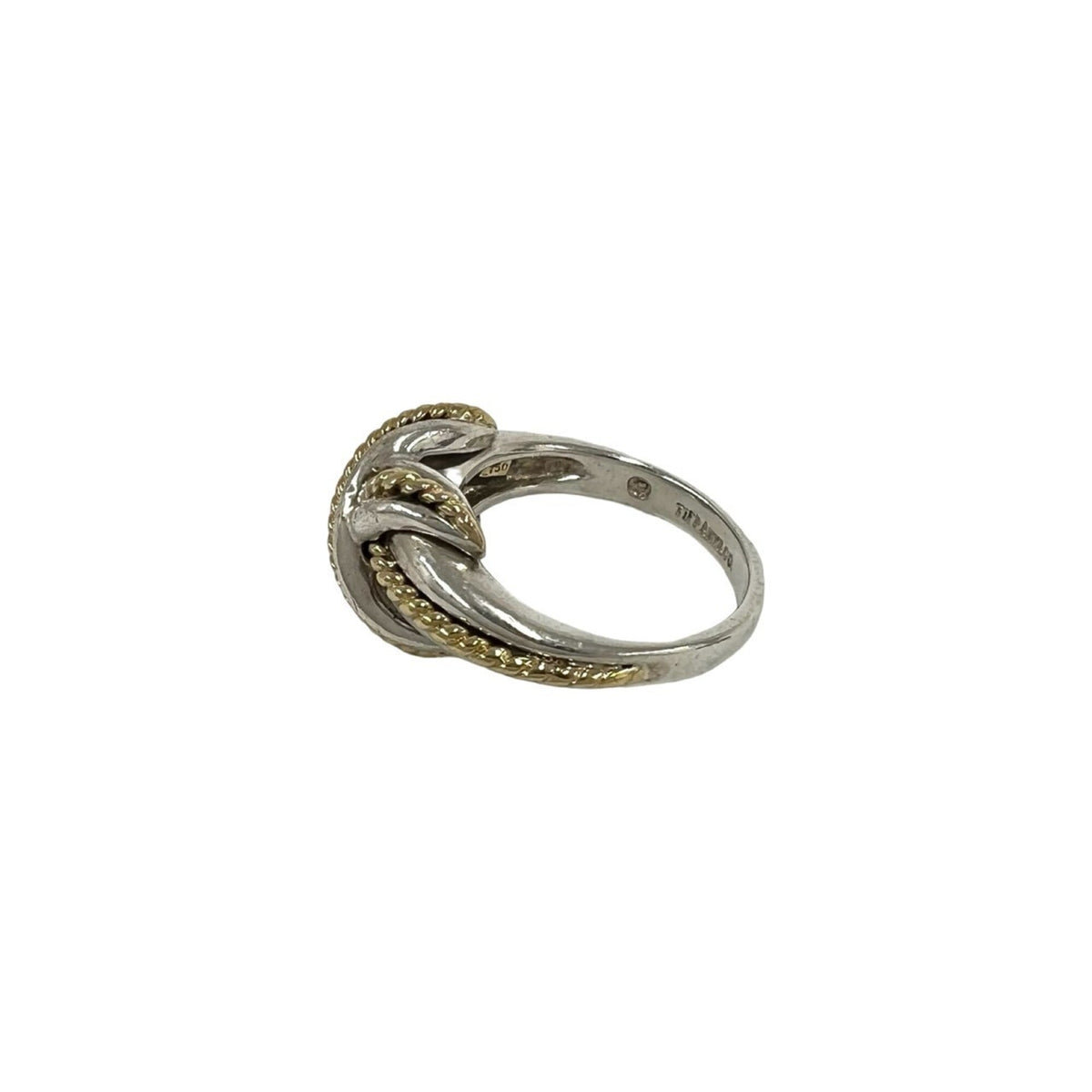 Tiffany Gold Silver Yellow Gold (18K) Silver 925 Band Ring (Pre-Owned)