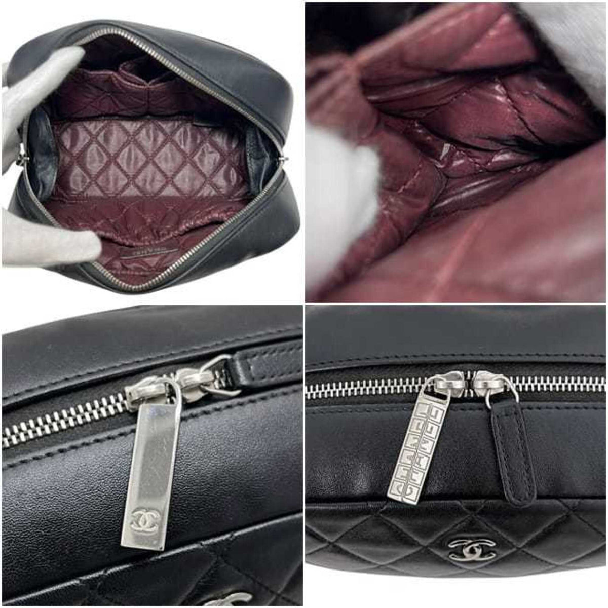 Chanel 2.55 Black Leather Pouch (Pre-Owned)