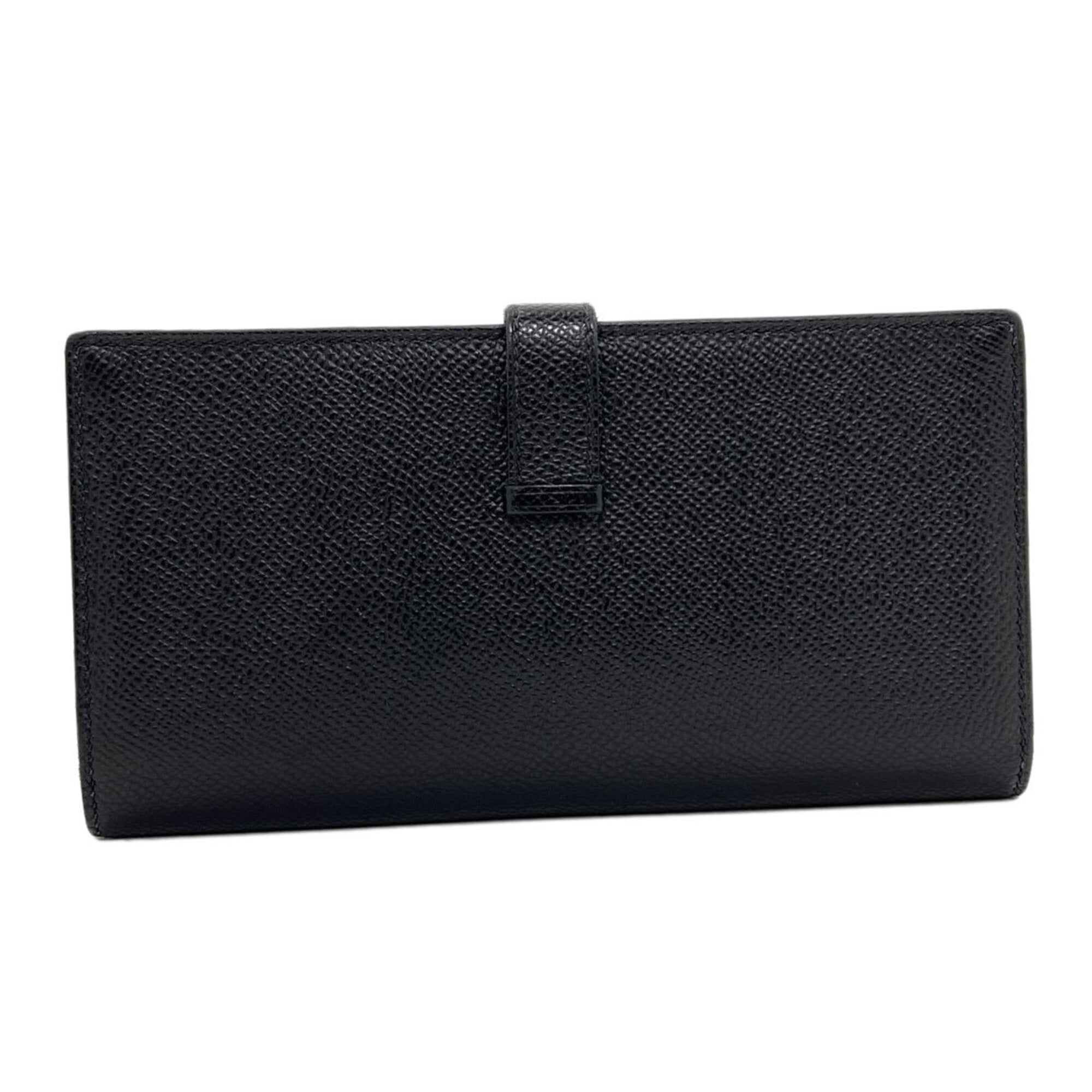 Hermes Black Epsom Leather Long Wallet (Bi-Fold) (Pre-Owned)